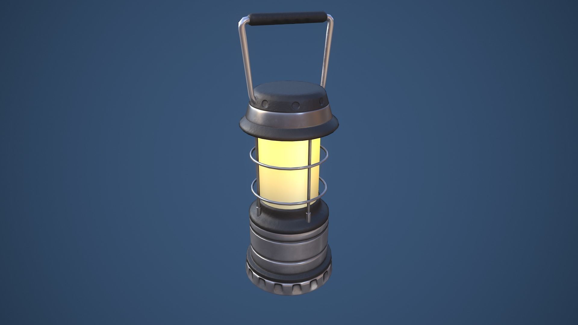 Stylized Camping LED Lantern Low-poly 3D model_4