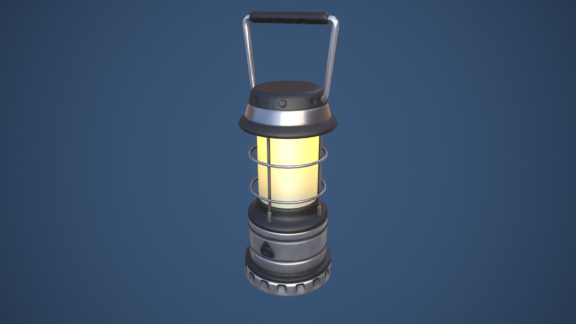 Stylized Camping LED Lantern Low-poly 3D model_2