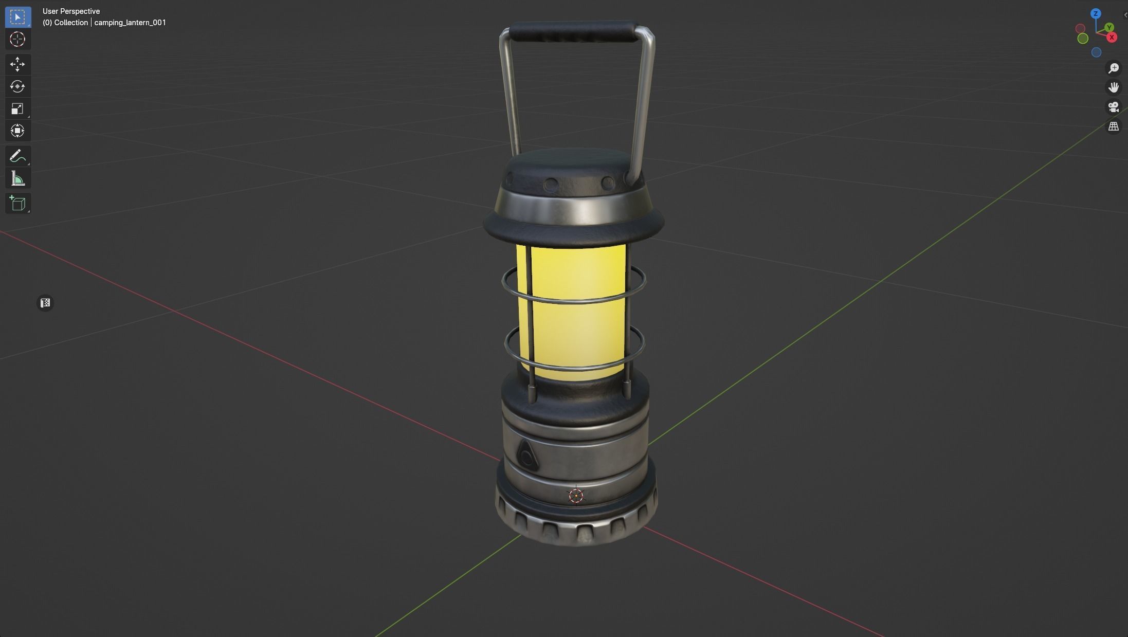 Stylized Camping LED Lantern Low-poly 3D model_10
