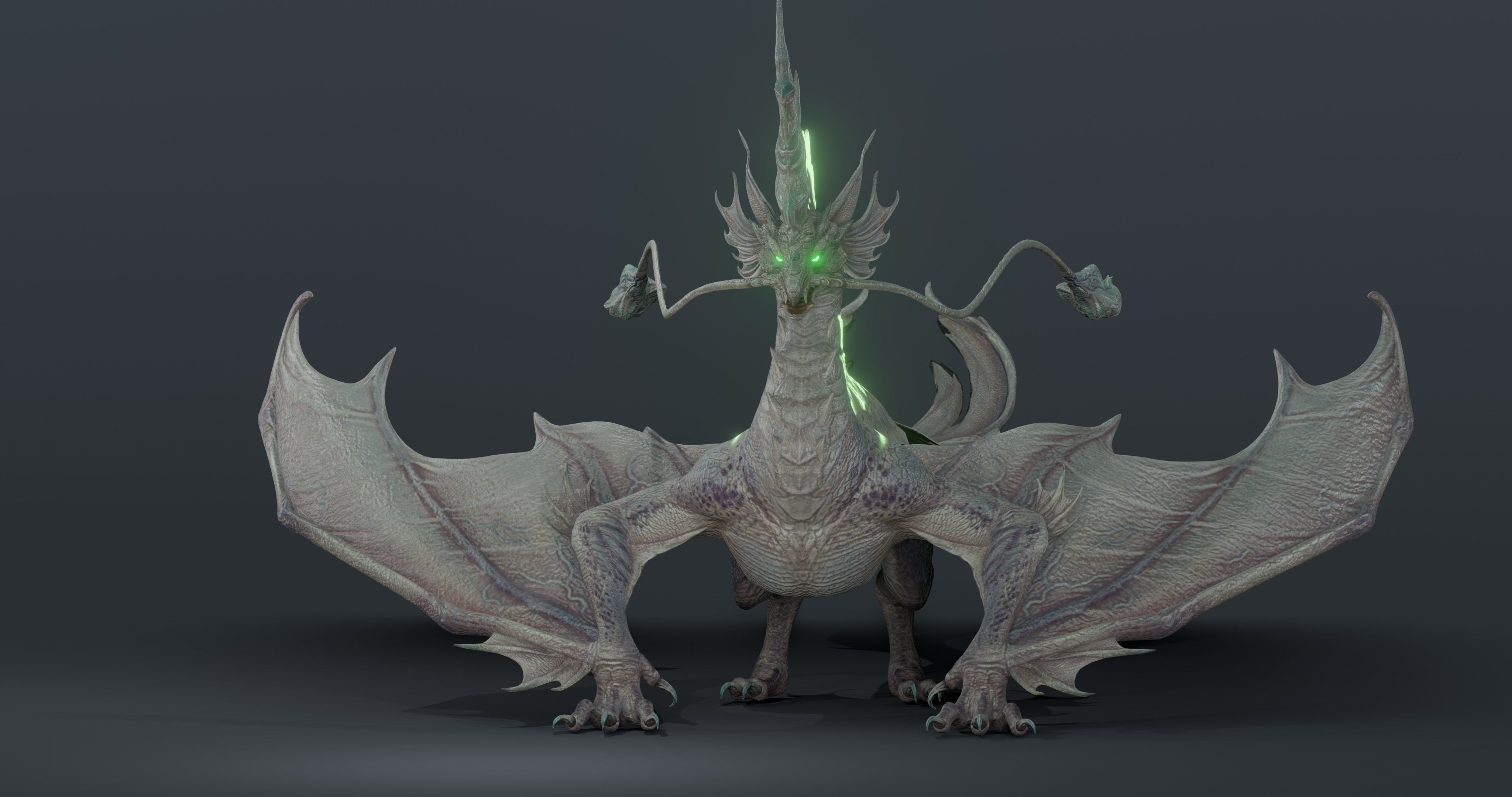 eOx Dragon - blender model Low-poly 3D model_11