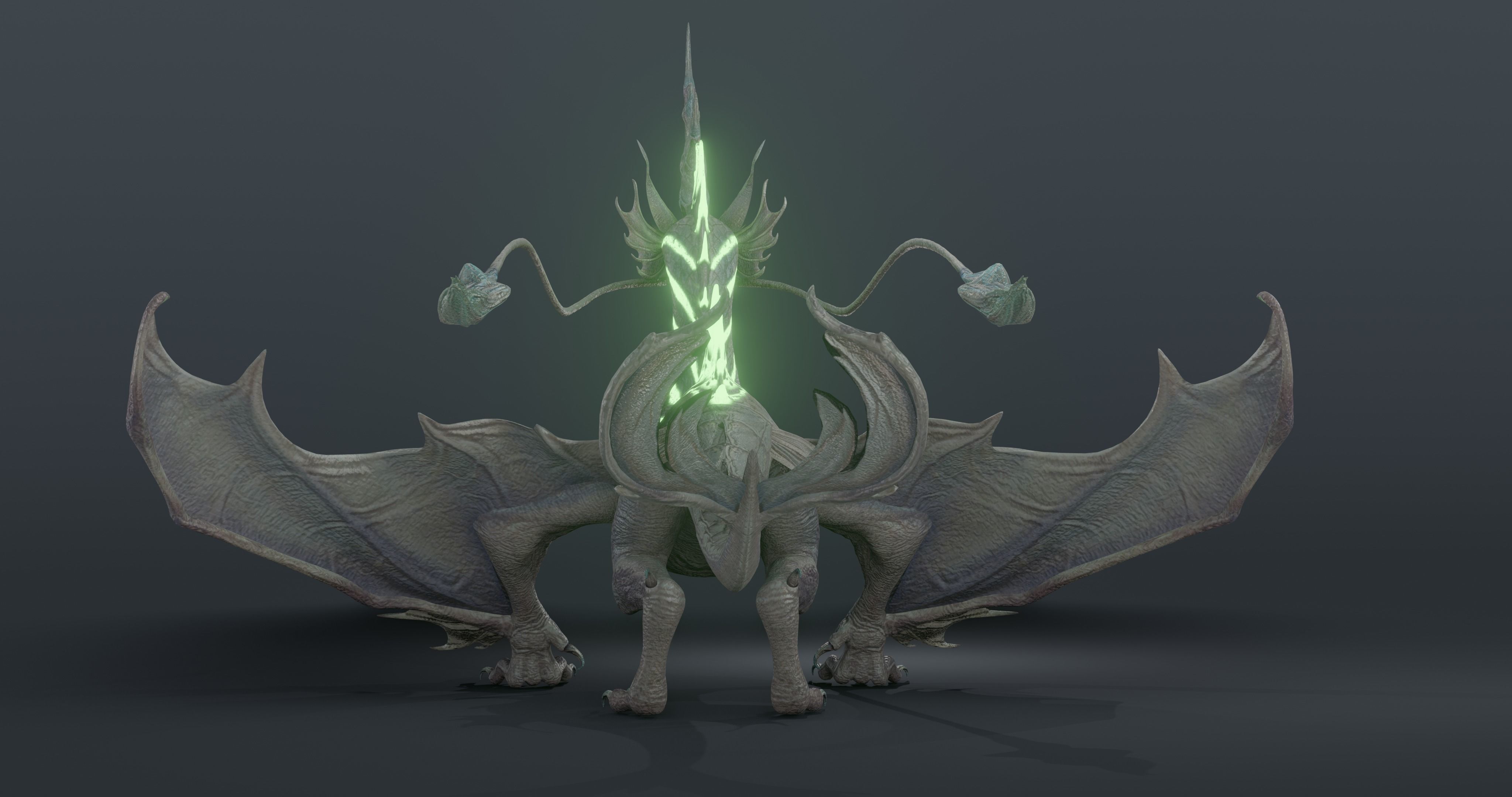 eOx Dragon - blender model Low-poly 3D model_6