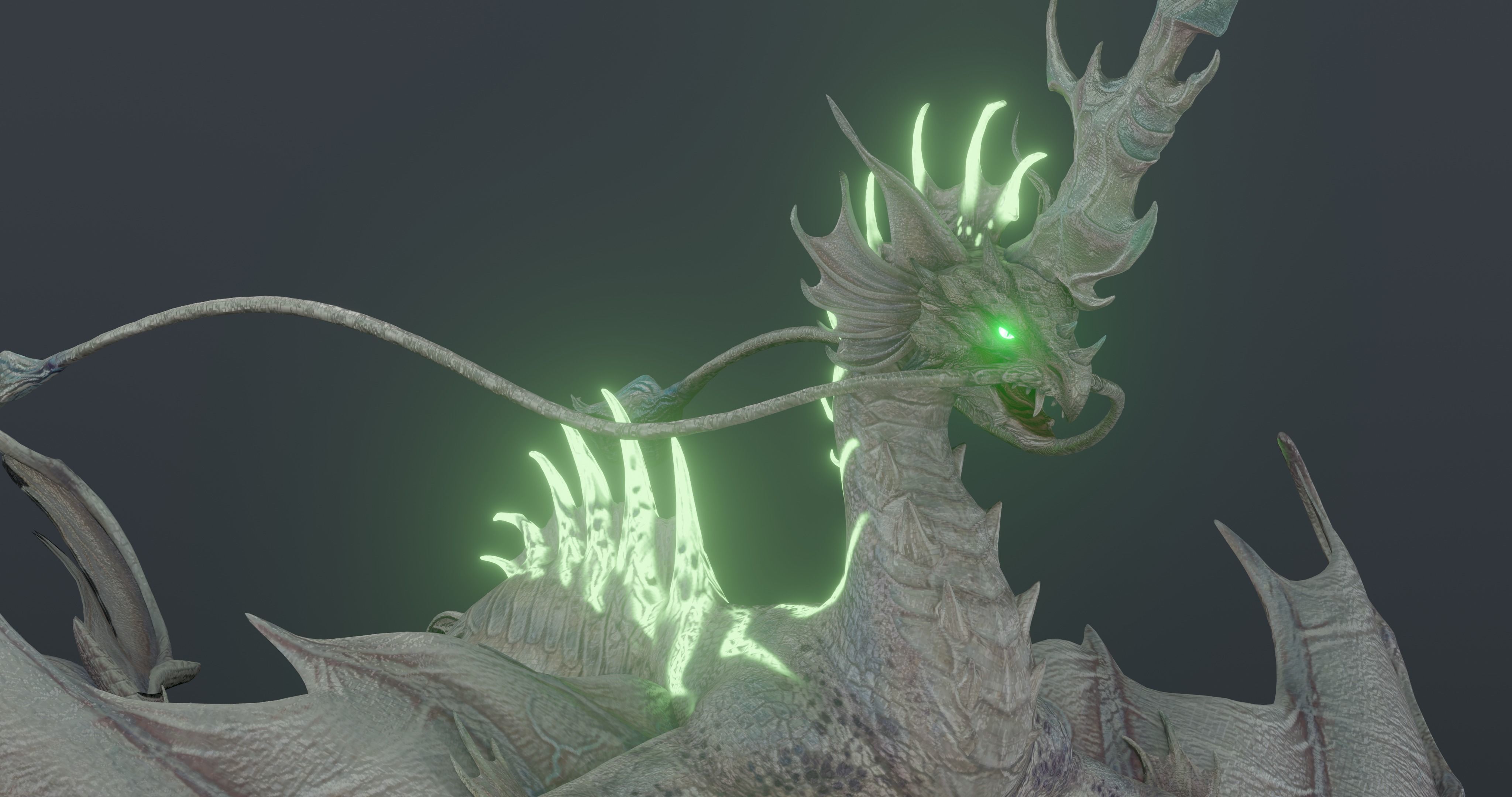 eOx Dragon - blender model Low-poly 3D model_16