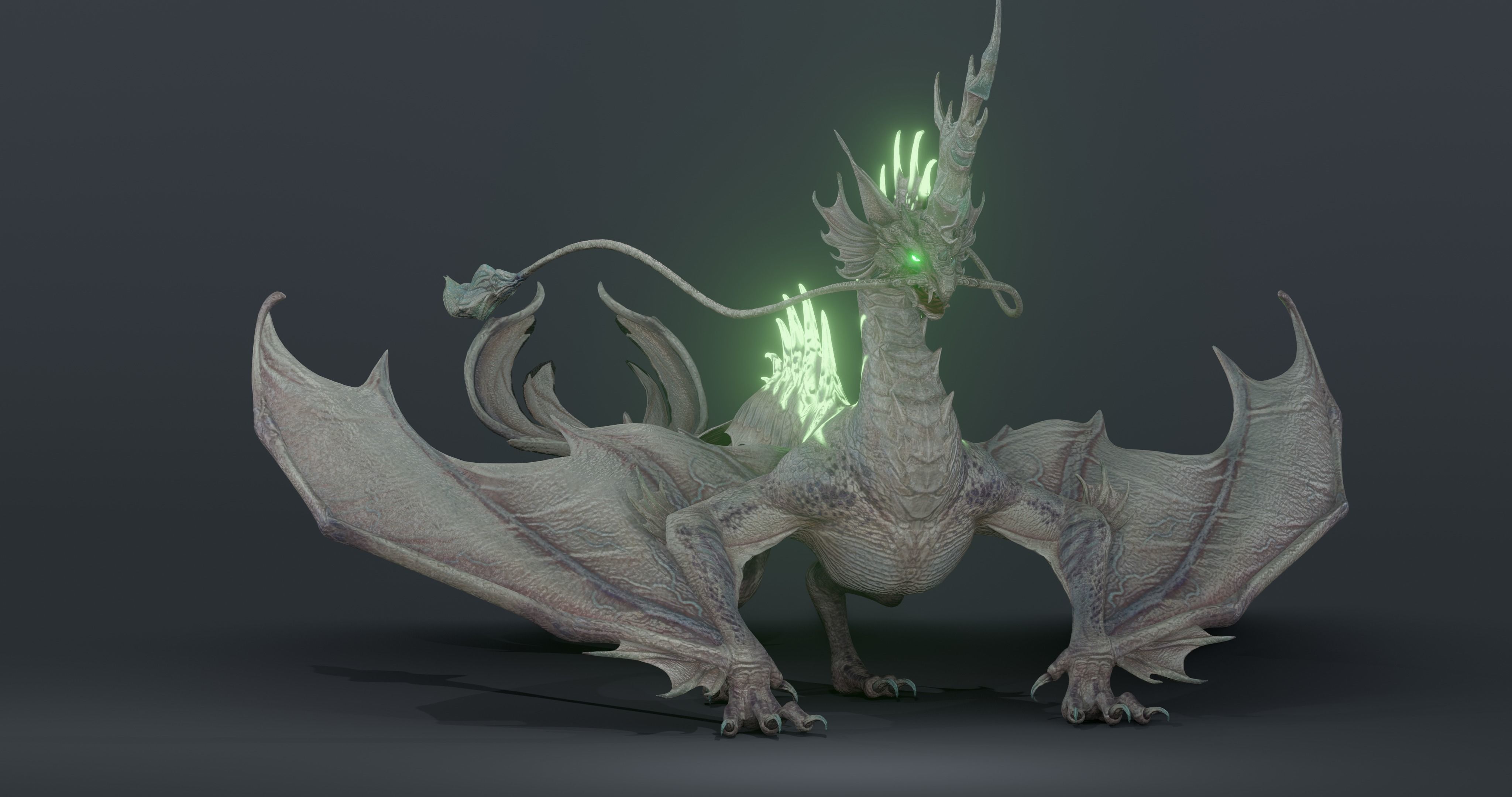 eOx Dragon - blender model Low-poly 3D model_12