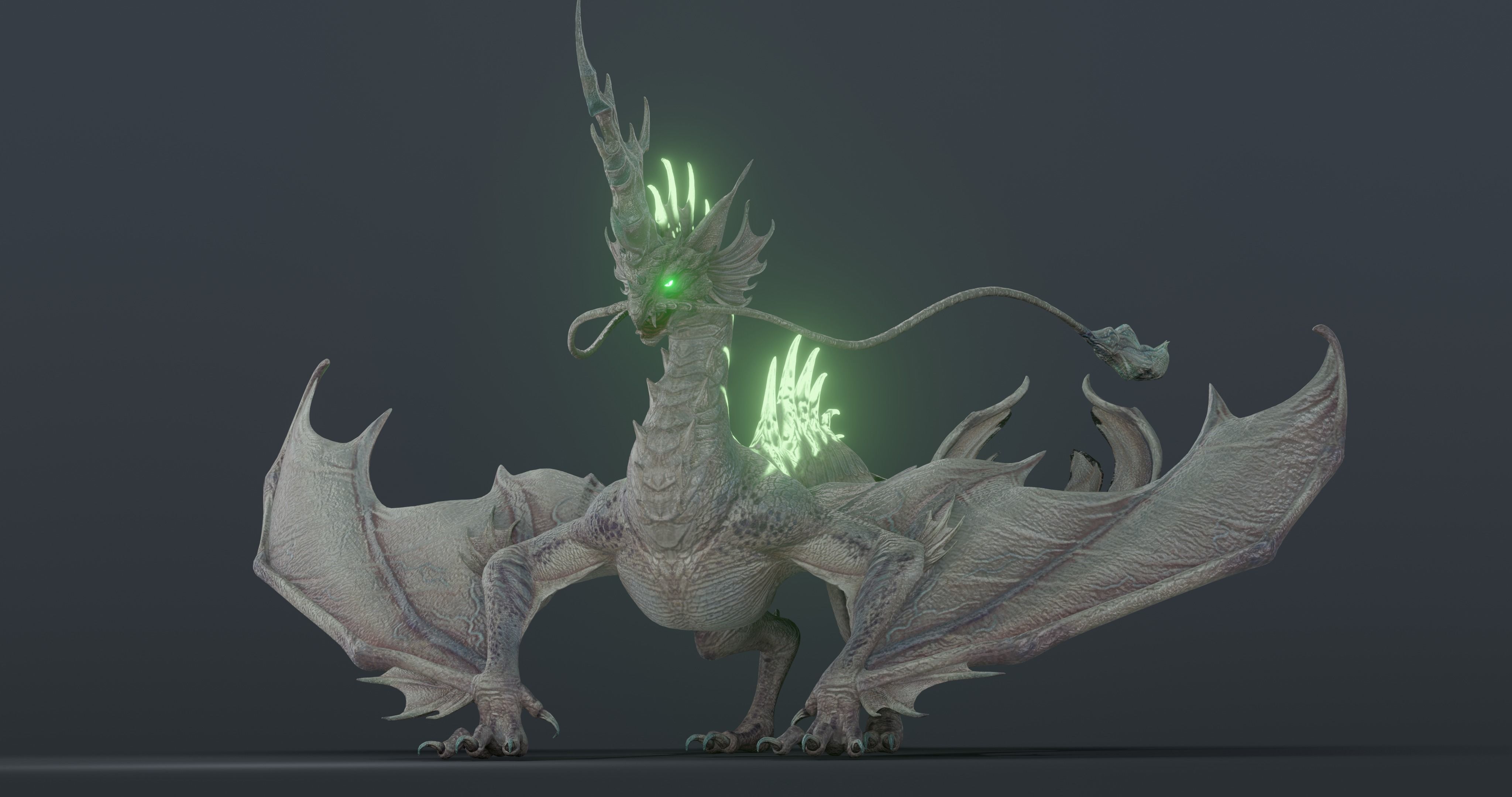 eOx Dragon - blender model Low-poly 3D model_19