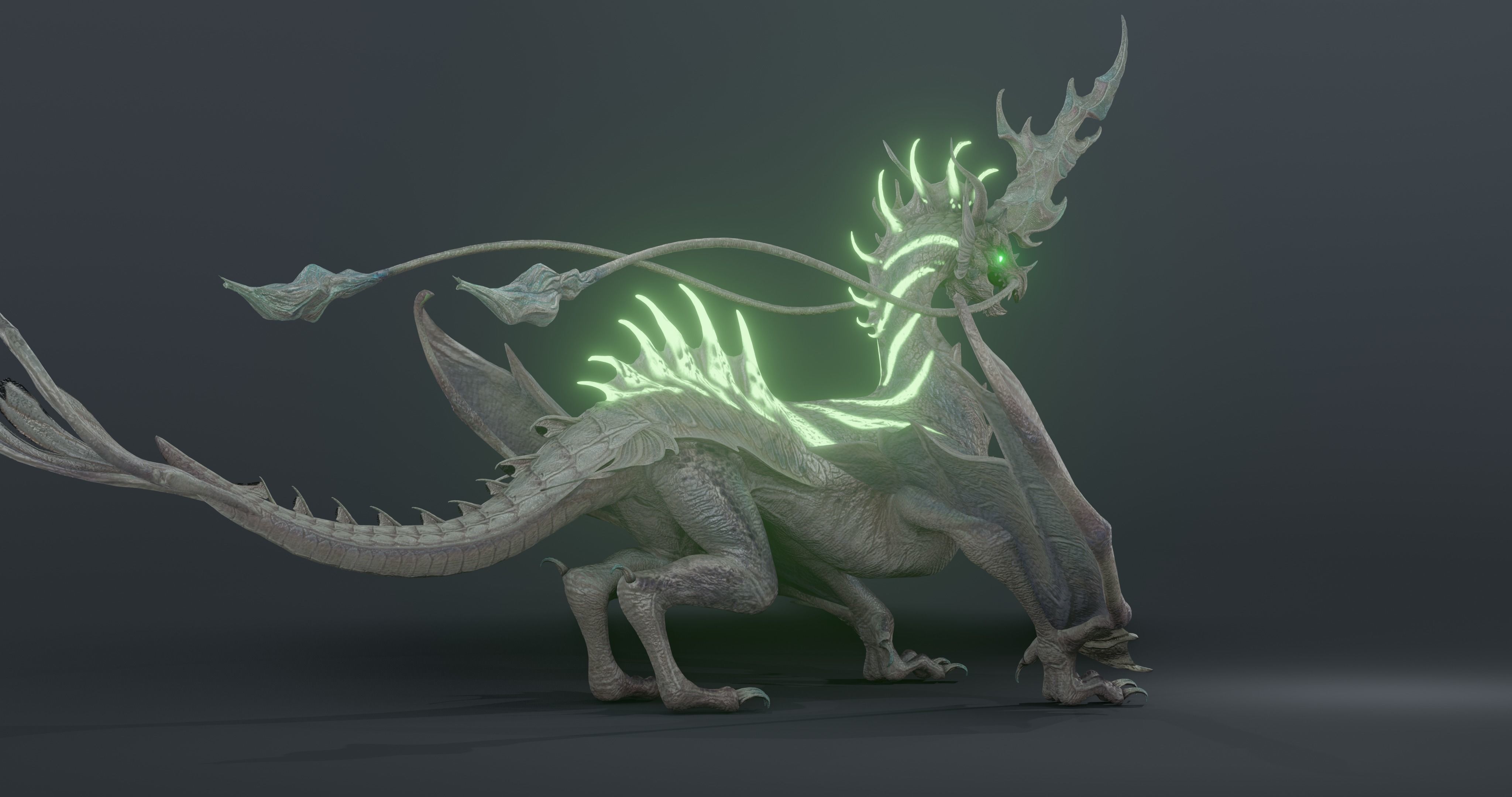 eOx Dragon - blender model Low-poly 3D model_4