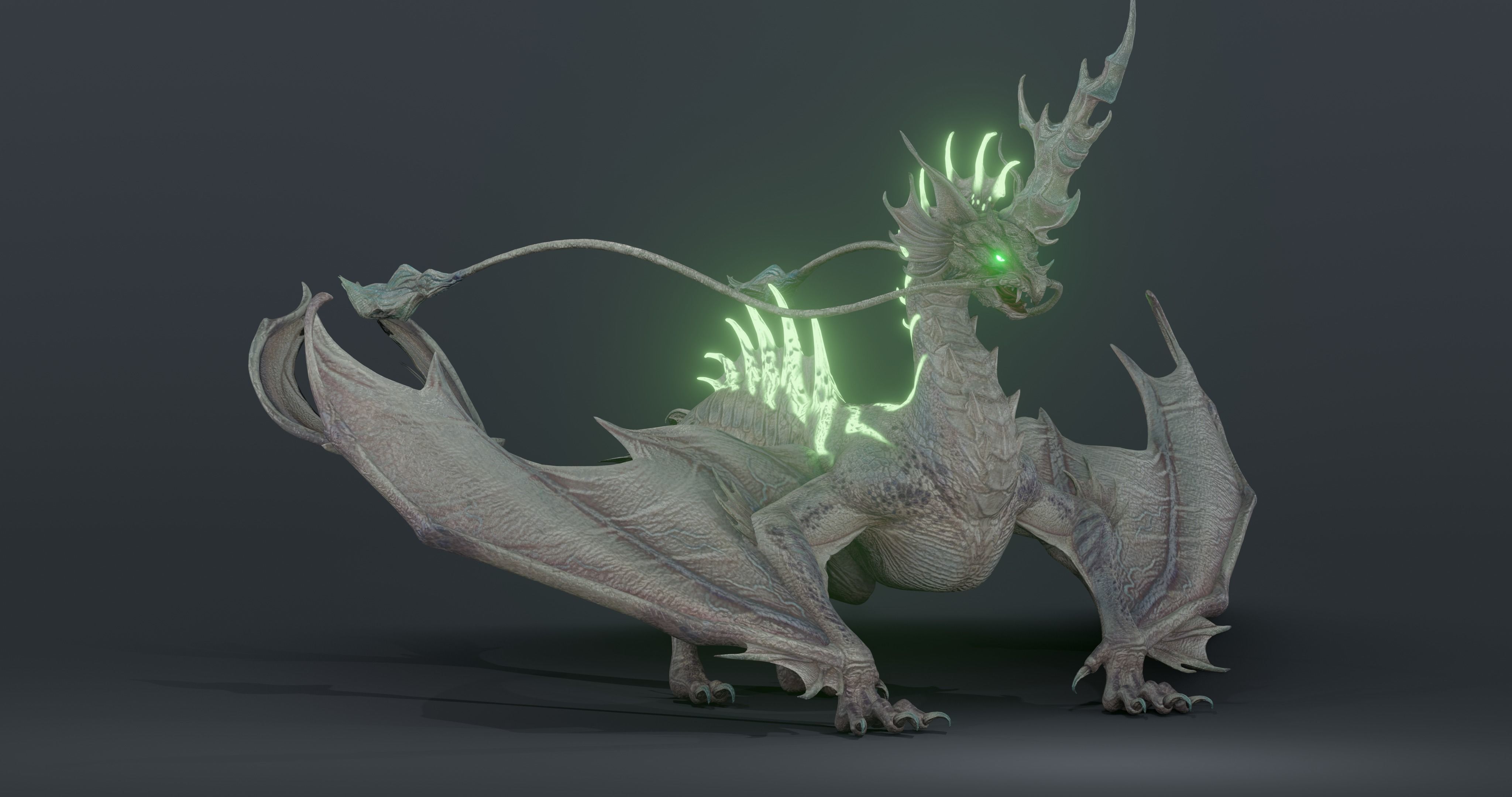 eOx Dragon - blender model Low-poly 3D model_13