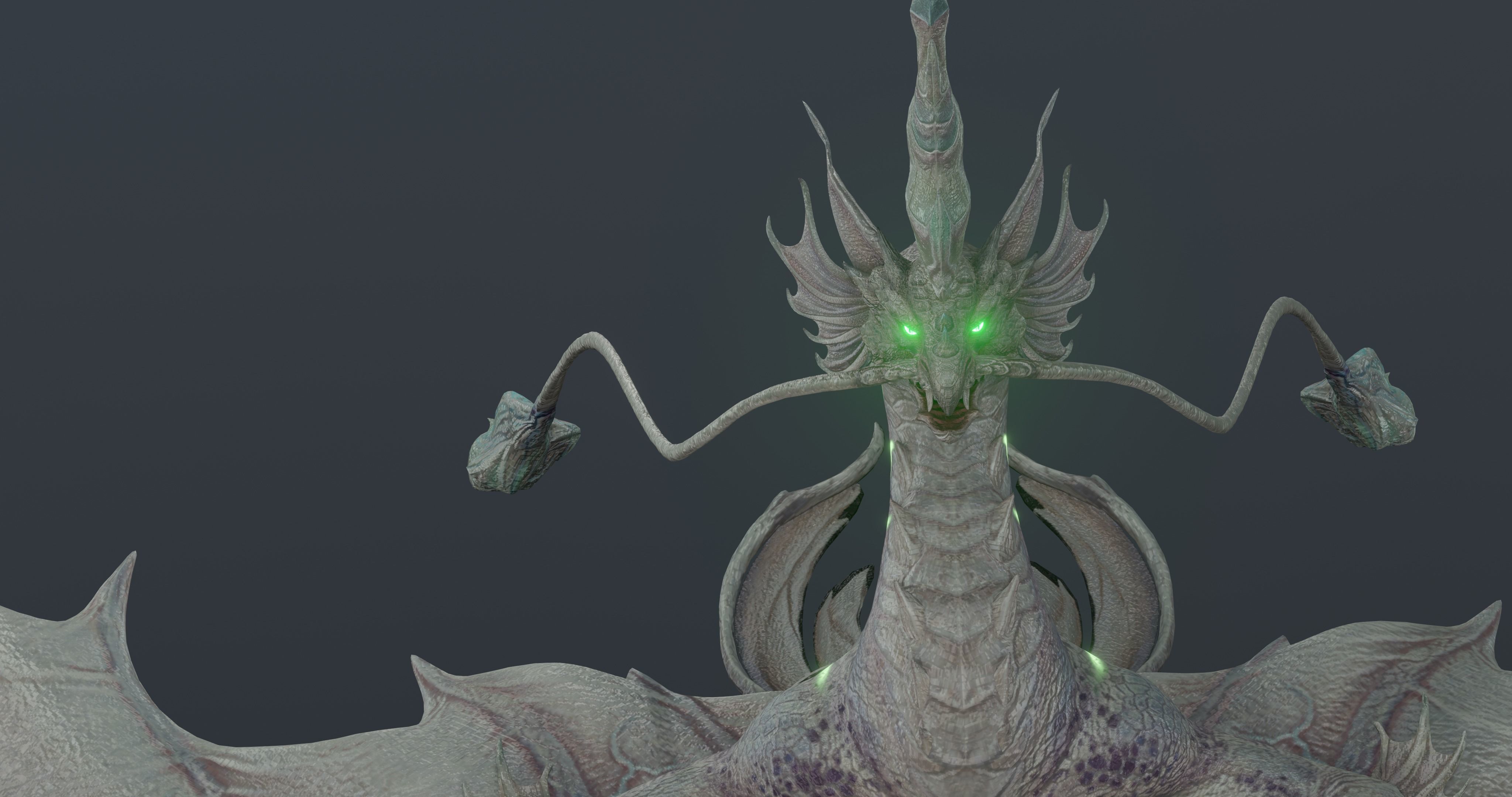 eOx Dragon - blender model Low-poly 3D model_21