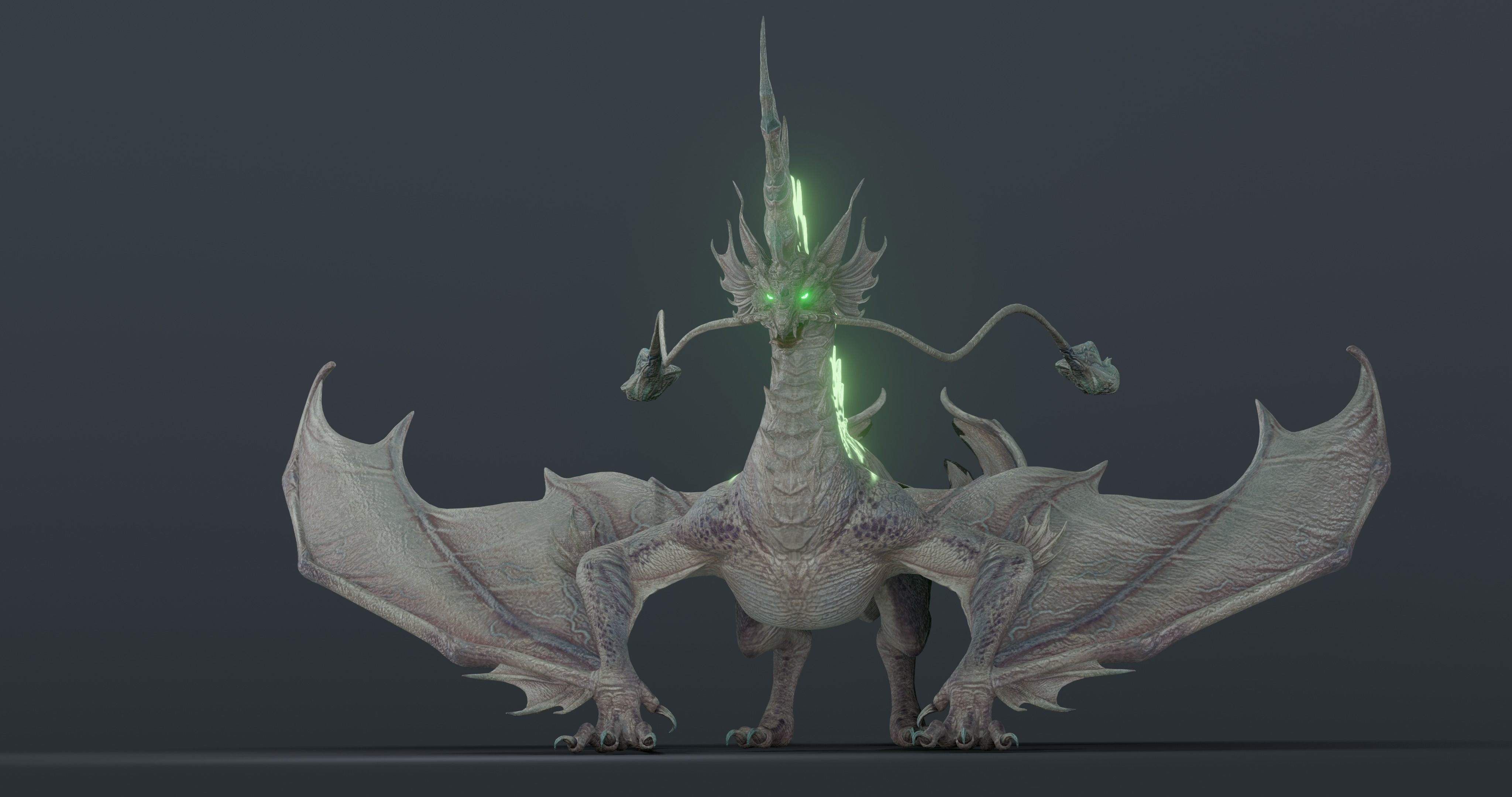 eOx Dragon - blender model Low-poly 3D model_18