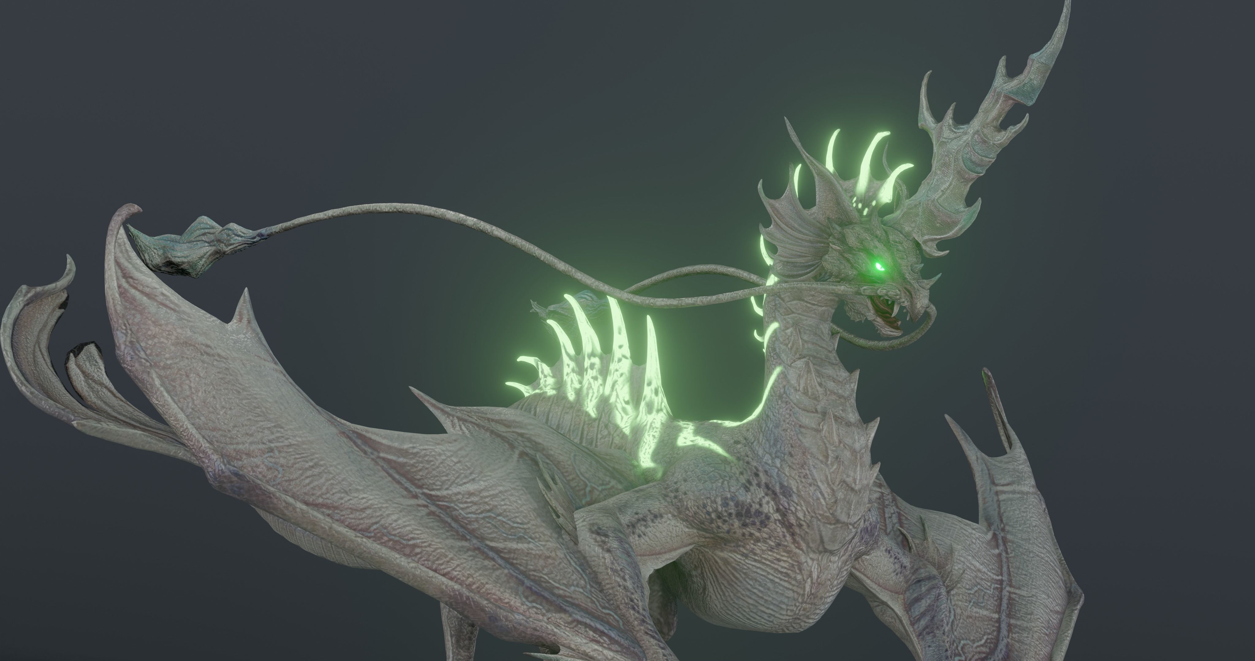 eOx Dragon - blender model Low-poly 3D model_24