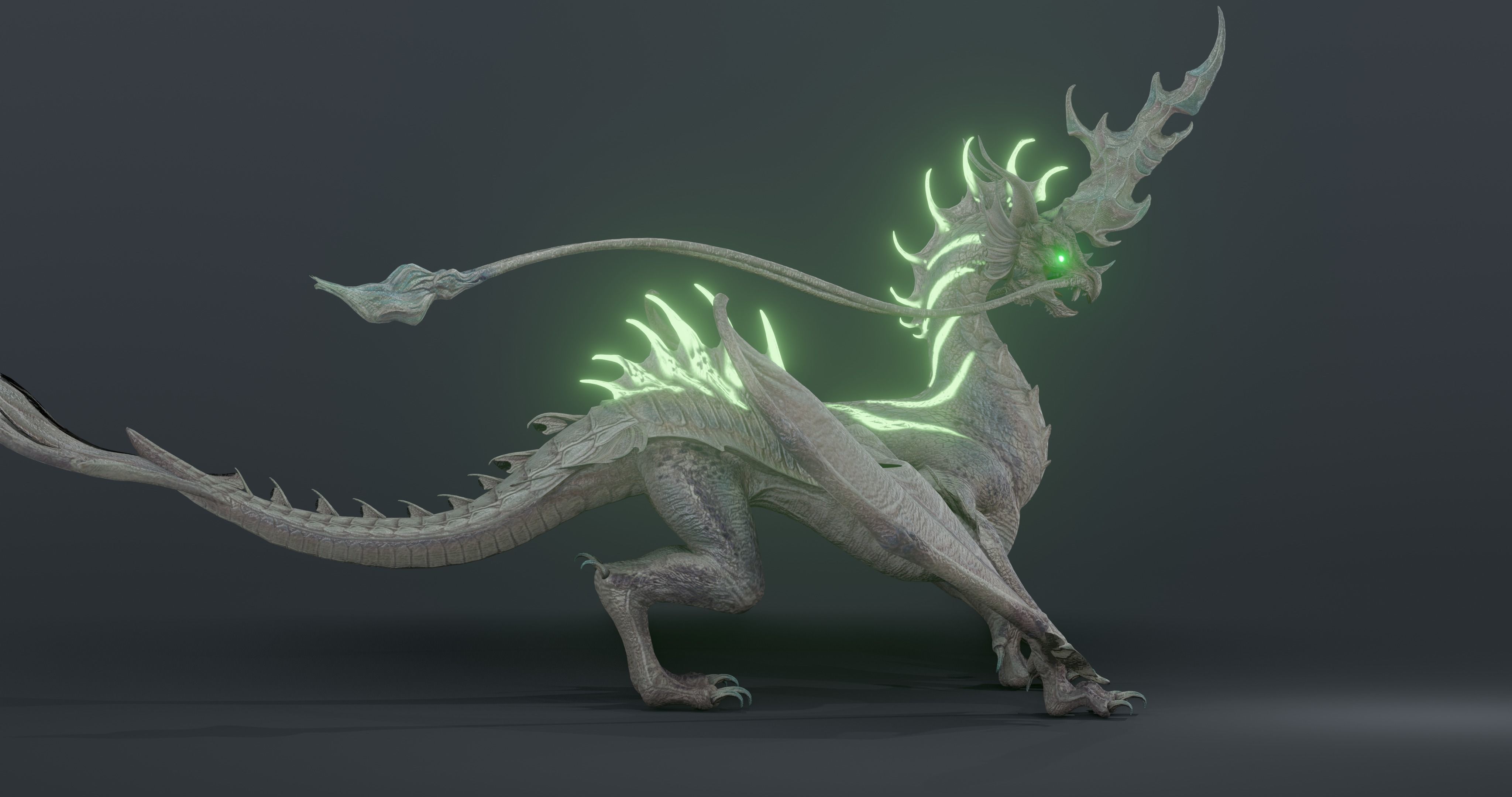 eOx Dragon - blender model Low-poly 3D model_3