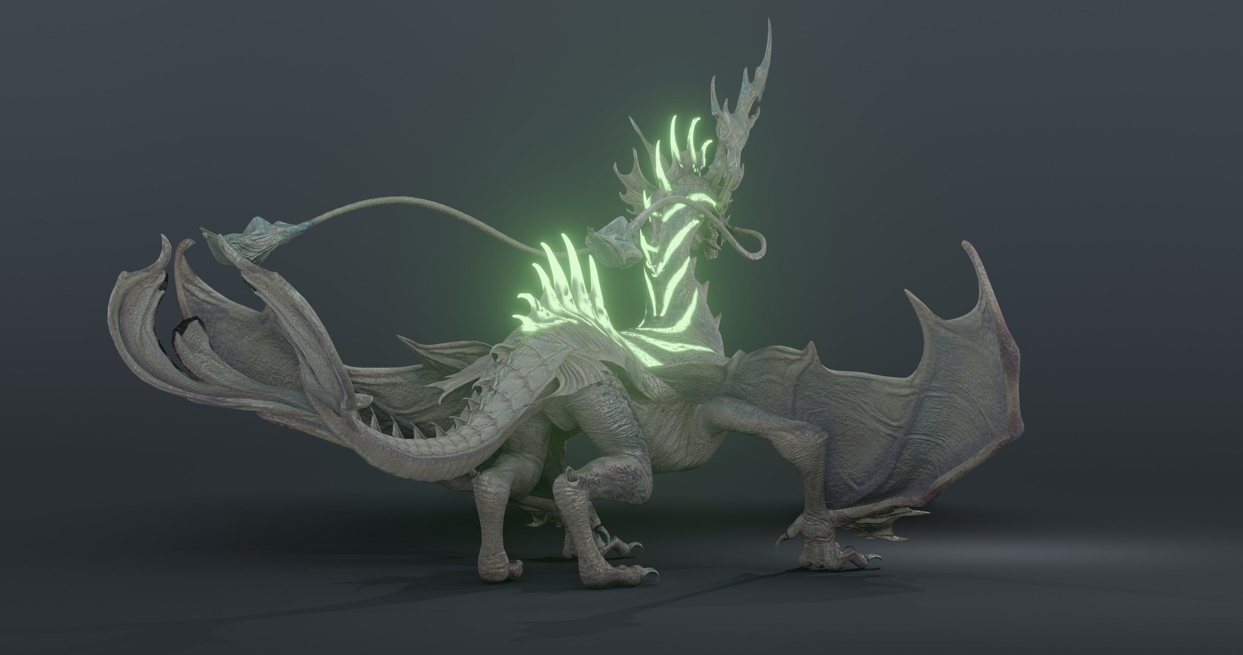 eOx Dragon - blender model Low-poly 3D model_5