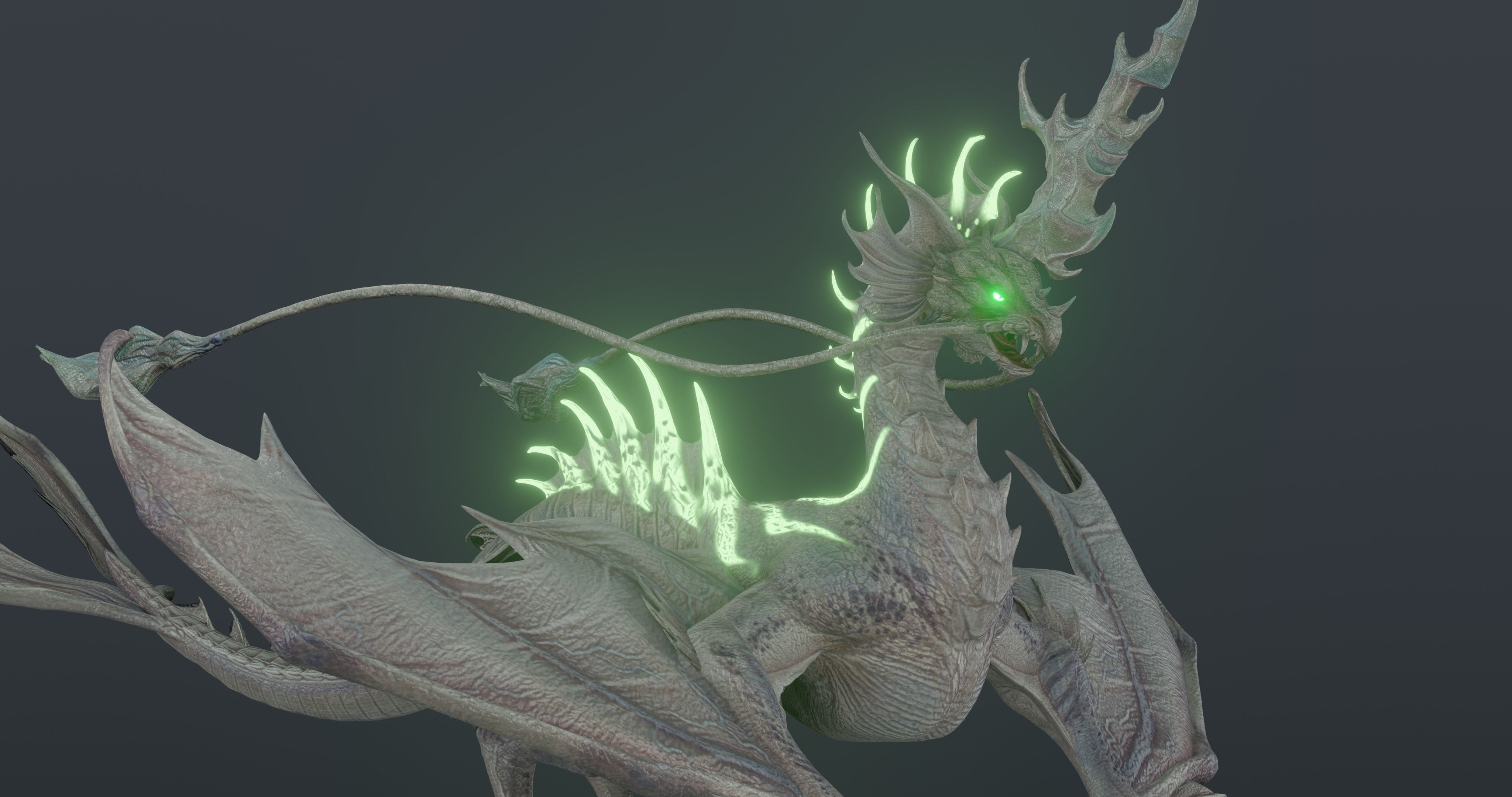 eOx Dragon - blender model Low-poly 3D model_23