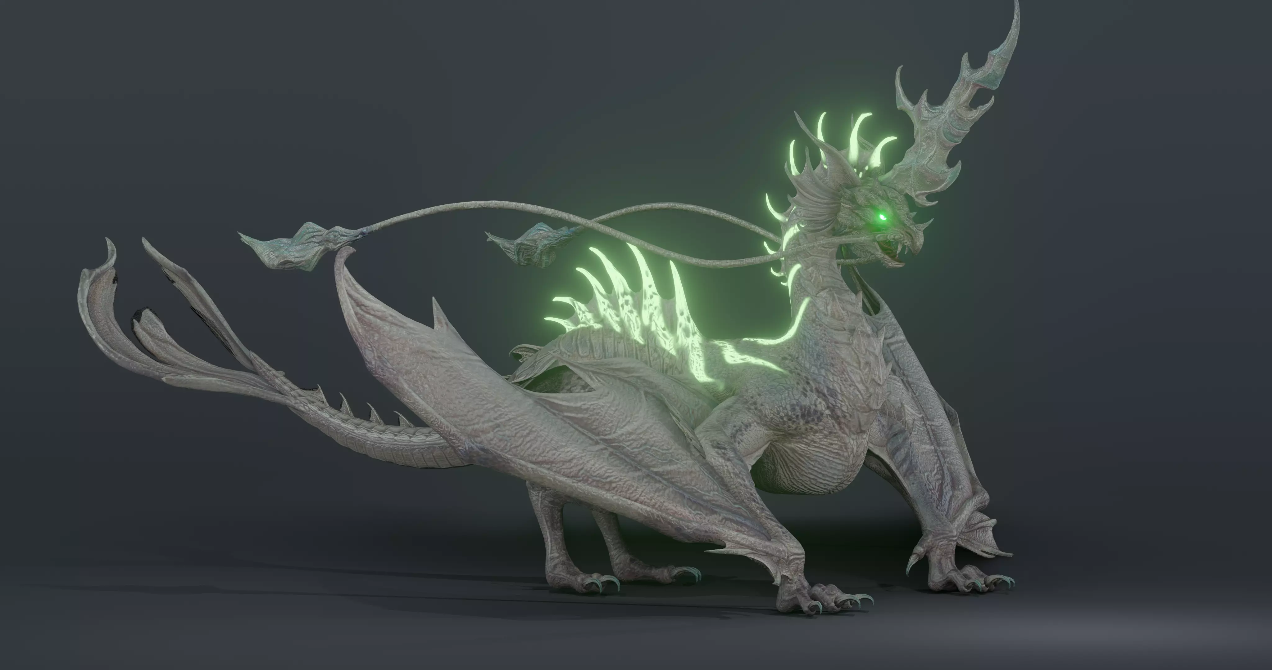 eOx Dragon - blender model Low-poly 3D model_0