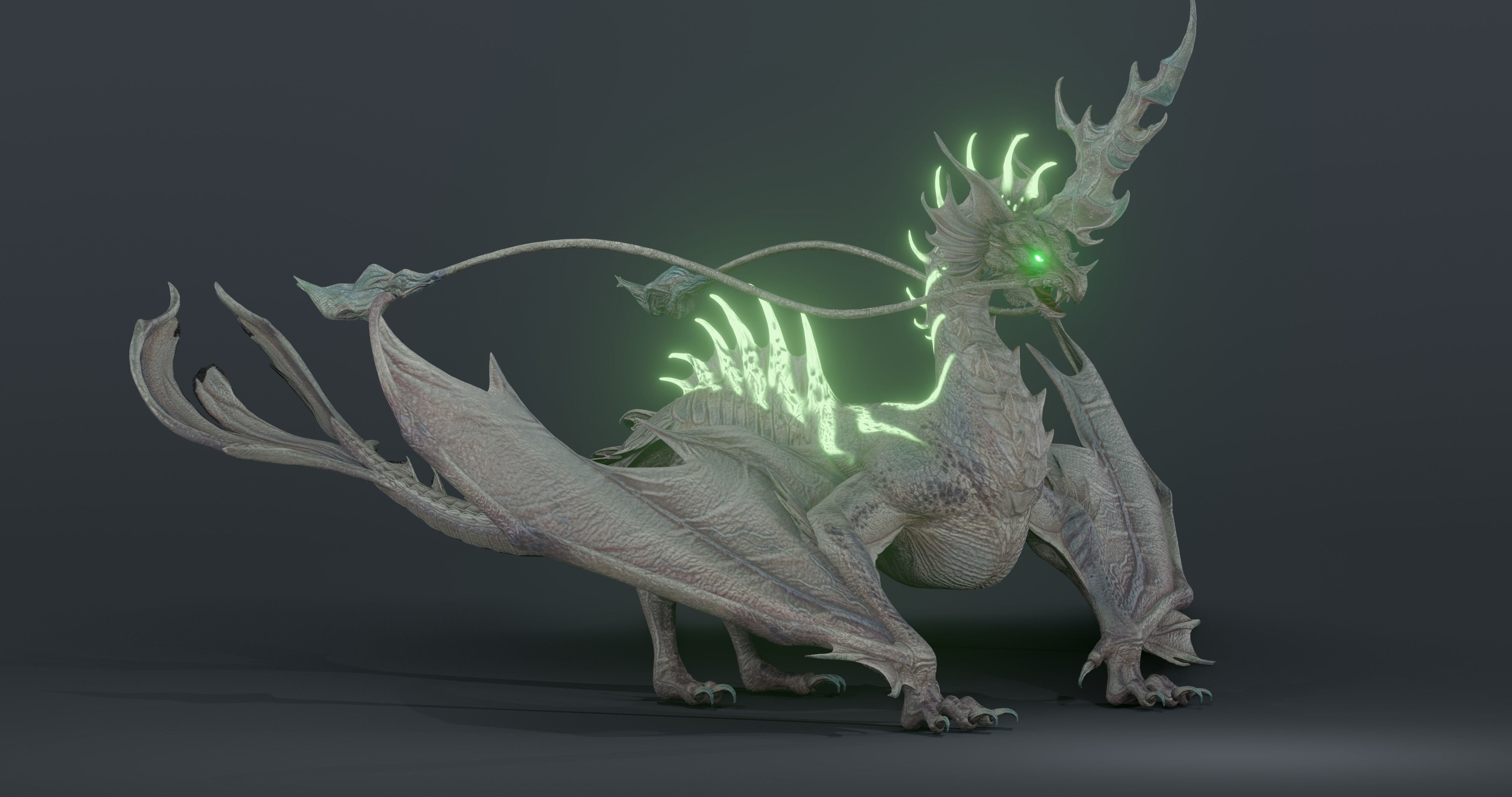 eOx Dragon - blender model Low-poly 3D model_14