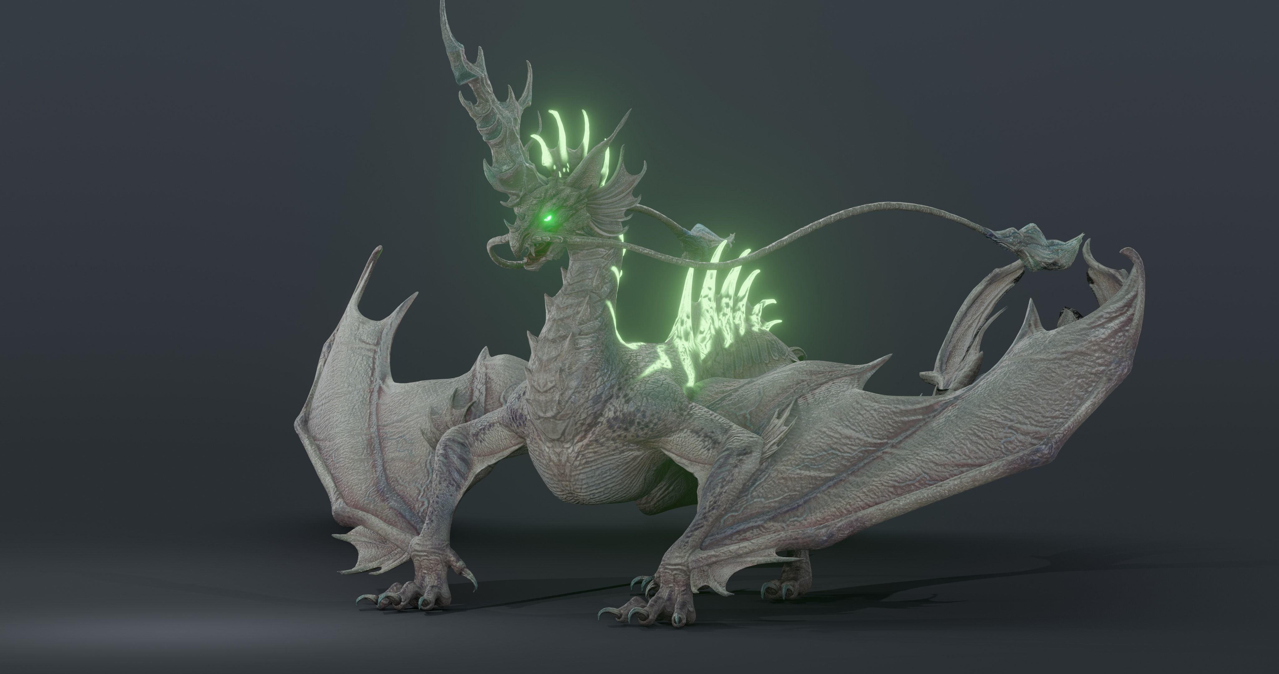 eOx Dragon - blender model Low-poly 3D model_10