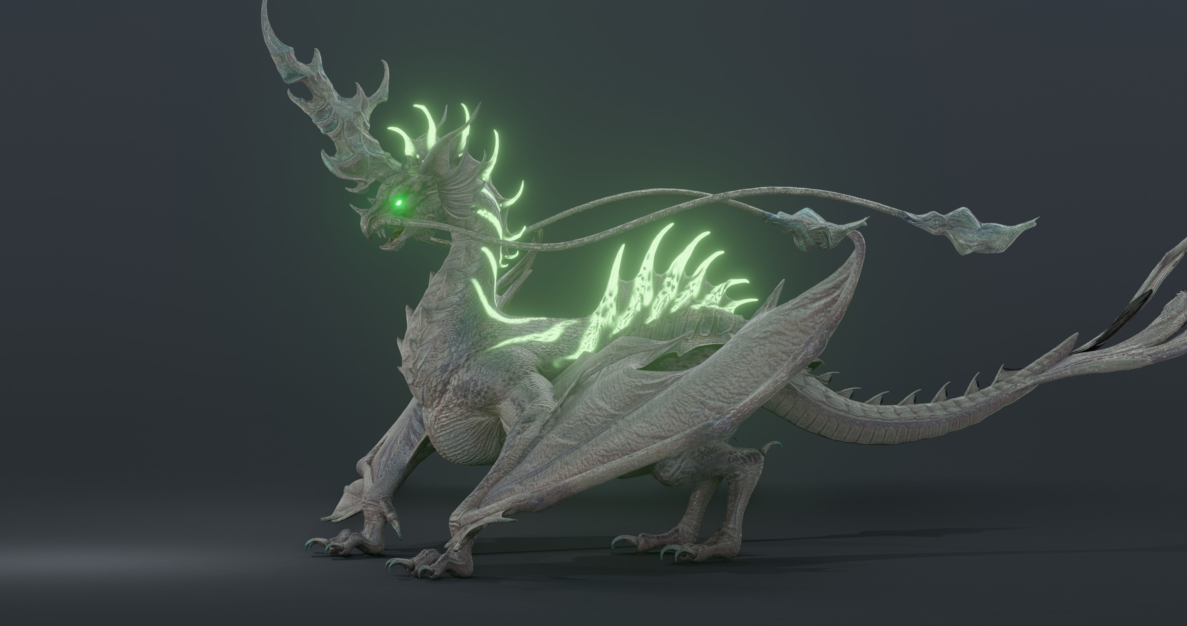 eOx Dragon - blender model Low-poly 3D model_9
