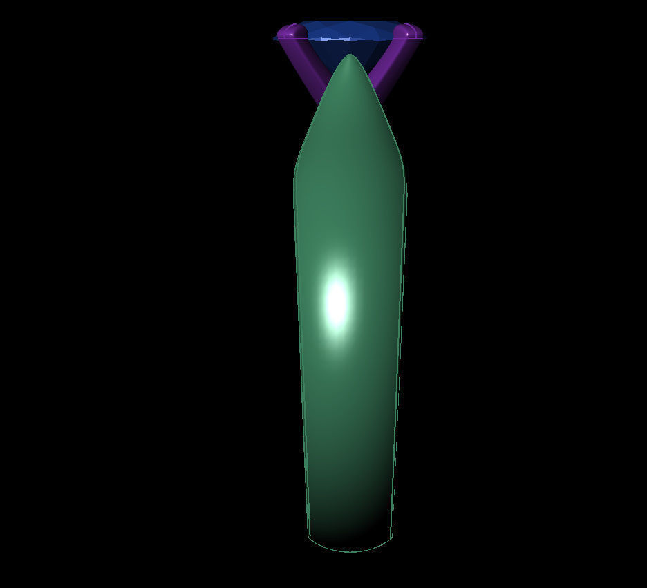 Oval 0-75-CT Quarter Round Profile Shank Width 4-00mm 3D print model_15