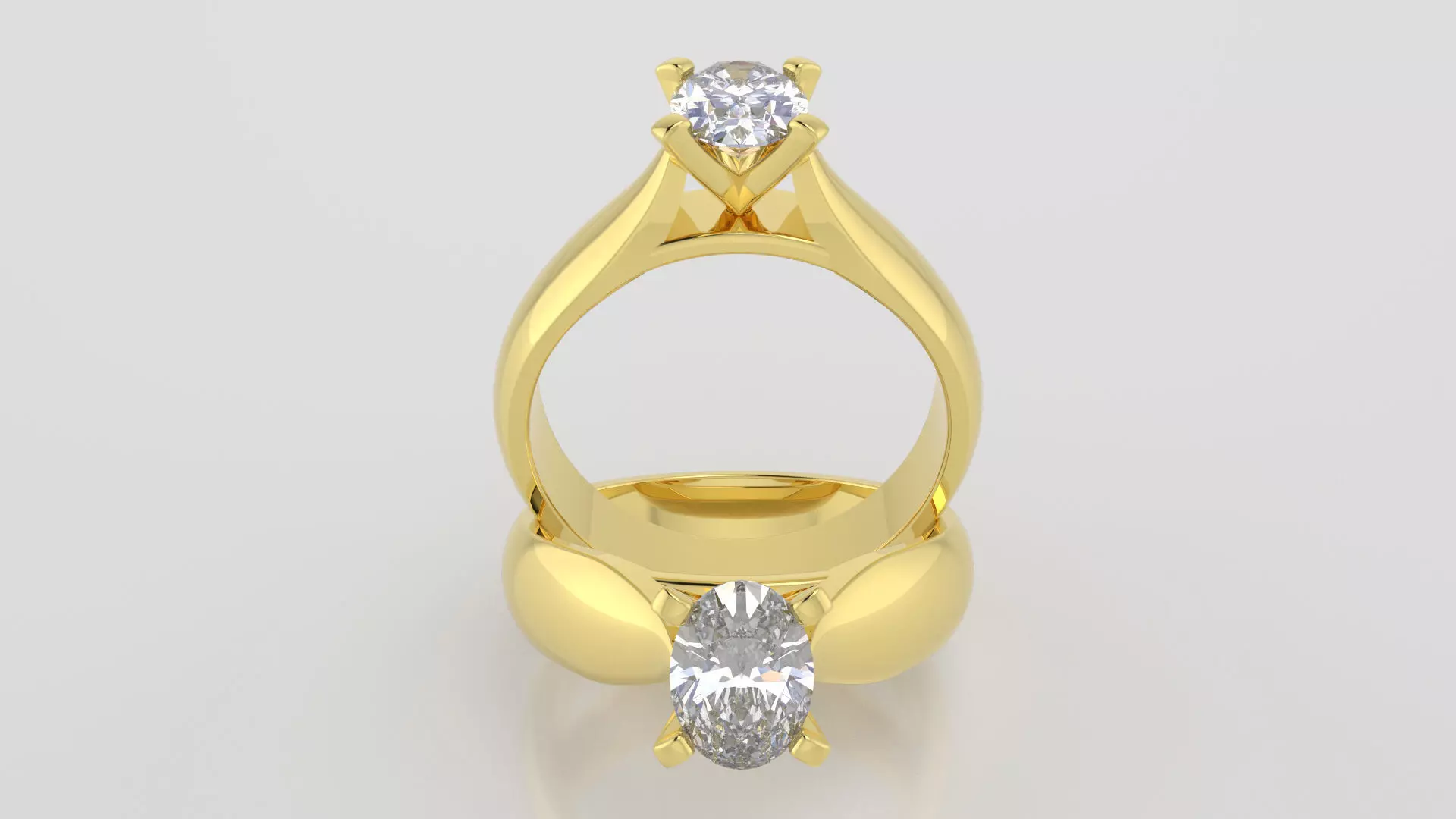 Oval 0-75-CT Quarter Round Profile Shank Width 4-00mm 3D print model_0