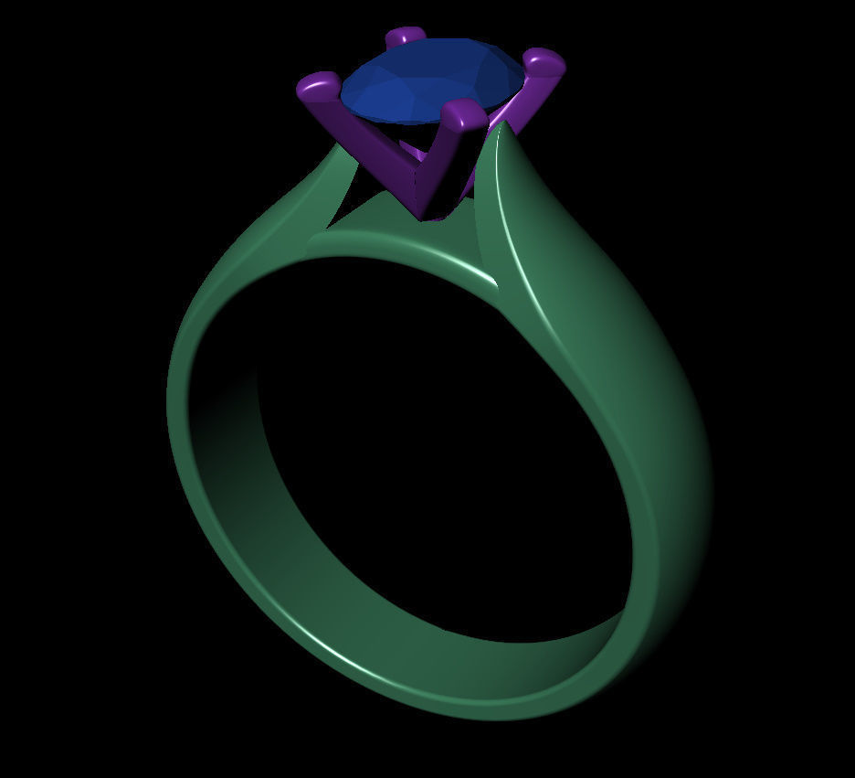 Oval 0-75-CT Quarter Round Profile Shank Width 4-00mm 3D print model_7