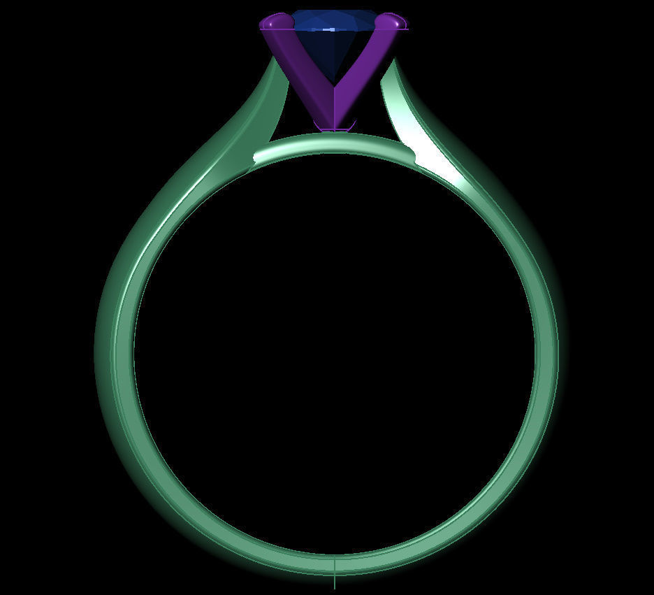 Oval 0-75-CT Quarter Round Profile Shank Width 4-00mm 3D print model_6