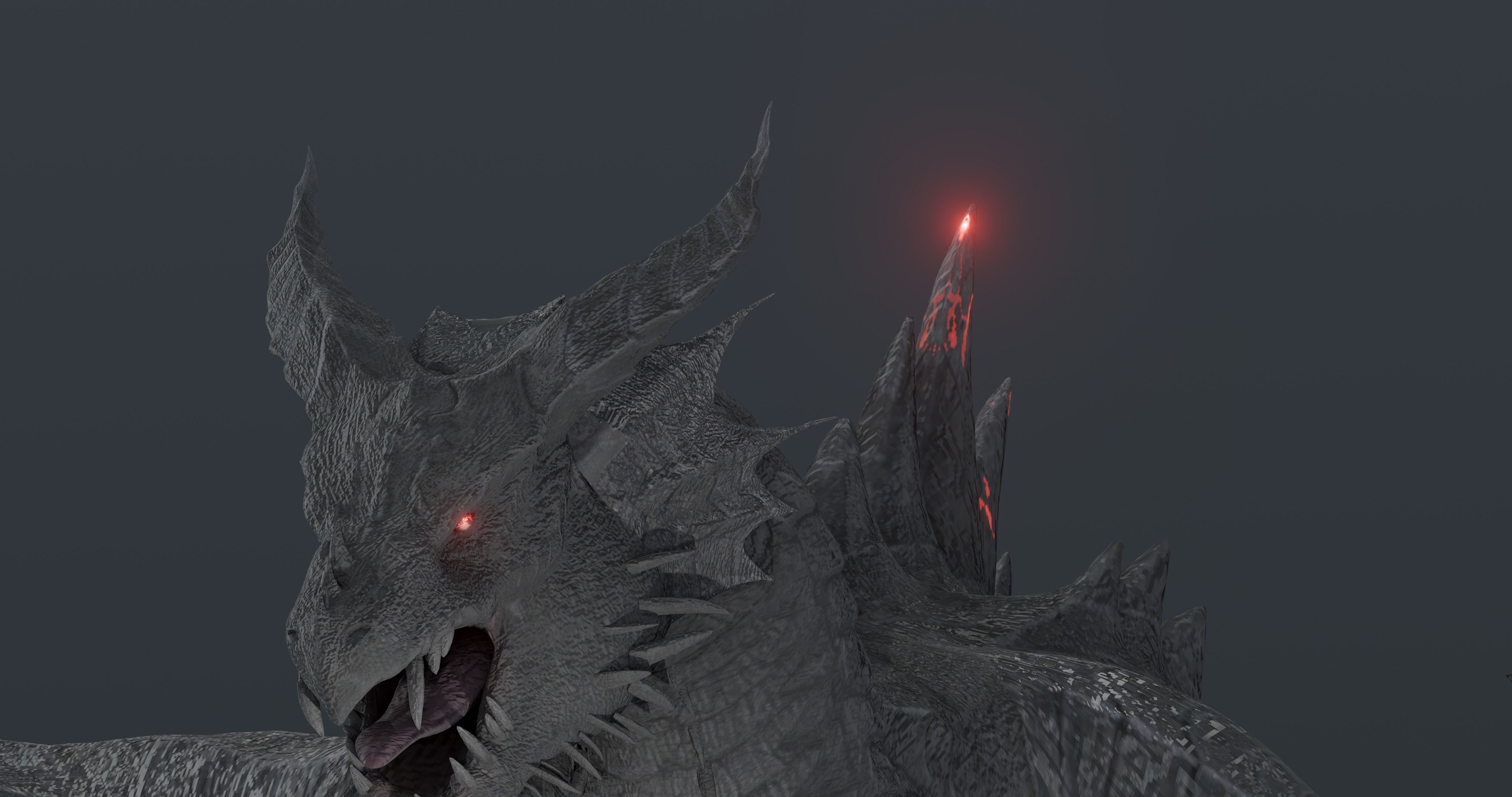 Disaster dragon - rigged blender model Low-poly 3D model_22