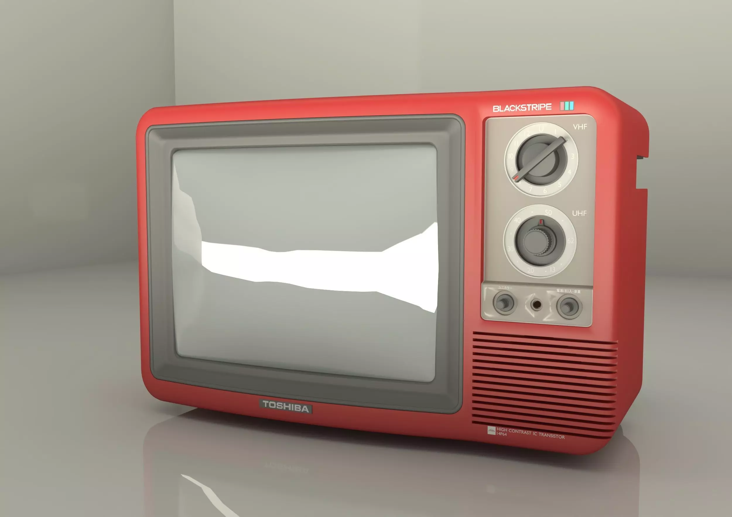 Japanese old Television 3D model