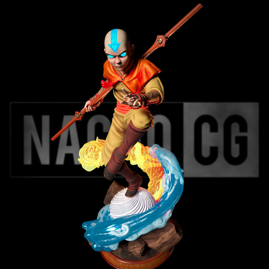 Fan Art - Aang from Avatar - Statue 3D print model_9
