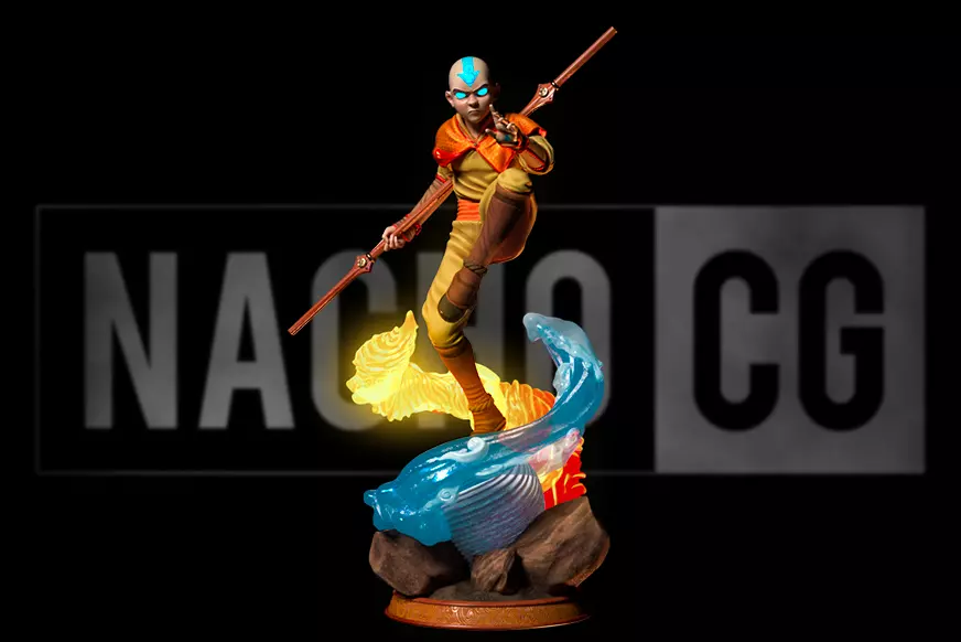 Fan Art - Aang from Avatar - Statue 3D print model_0