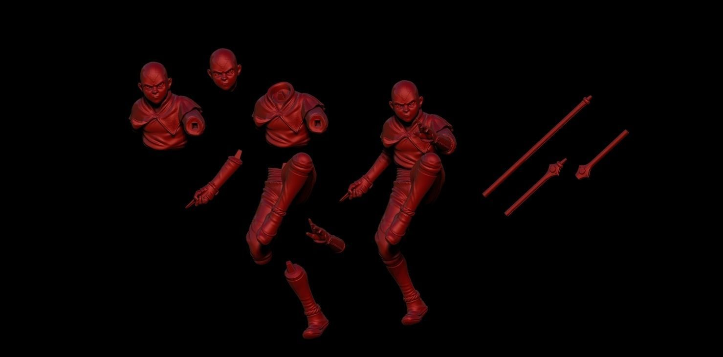 Fan Art - Aang from Avatar - Statue 3D print model_11