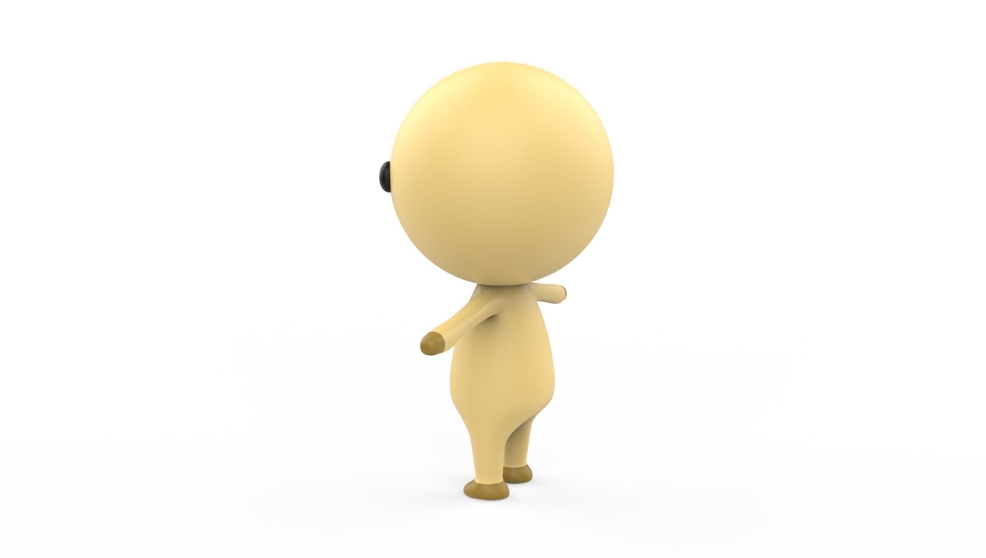 Stylized Character 001 Chicken Low-poly 3D model_5