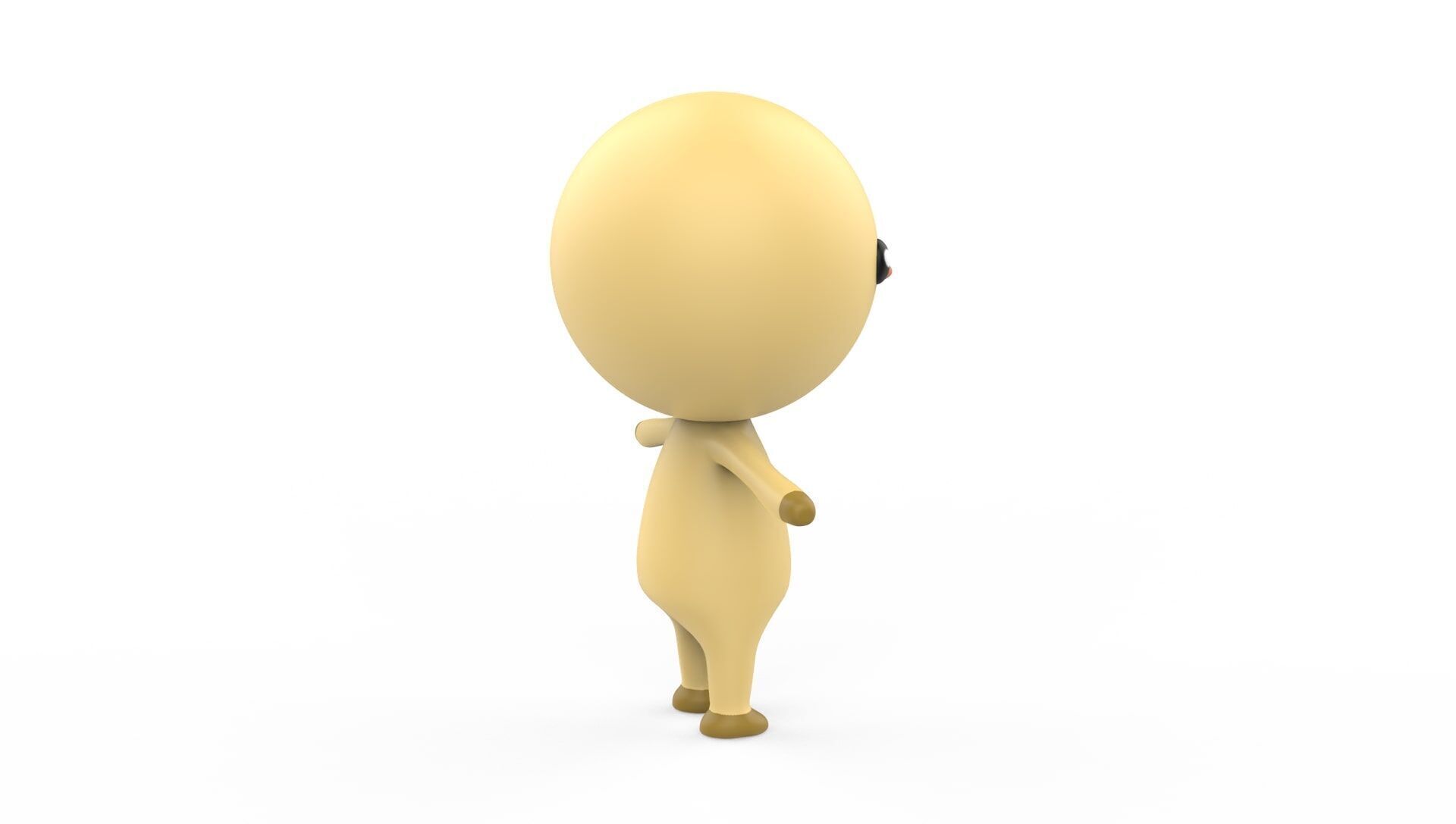 Stylized Character 001 Chicken Low-poly 3D model_11