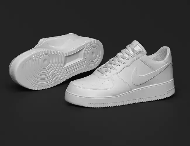 Nike Air Force Sneaker 3d Model Textures UV Mapped 