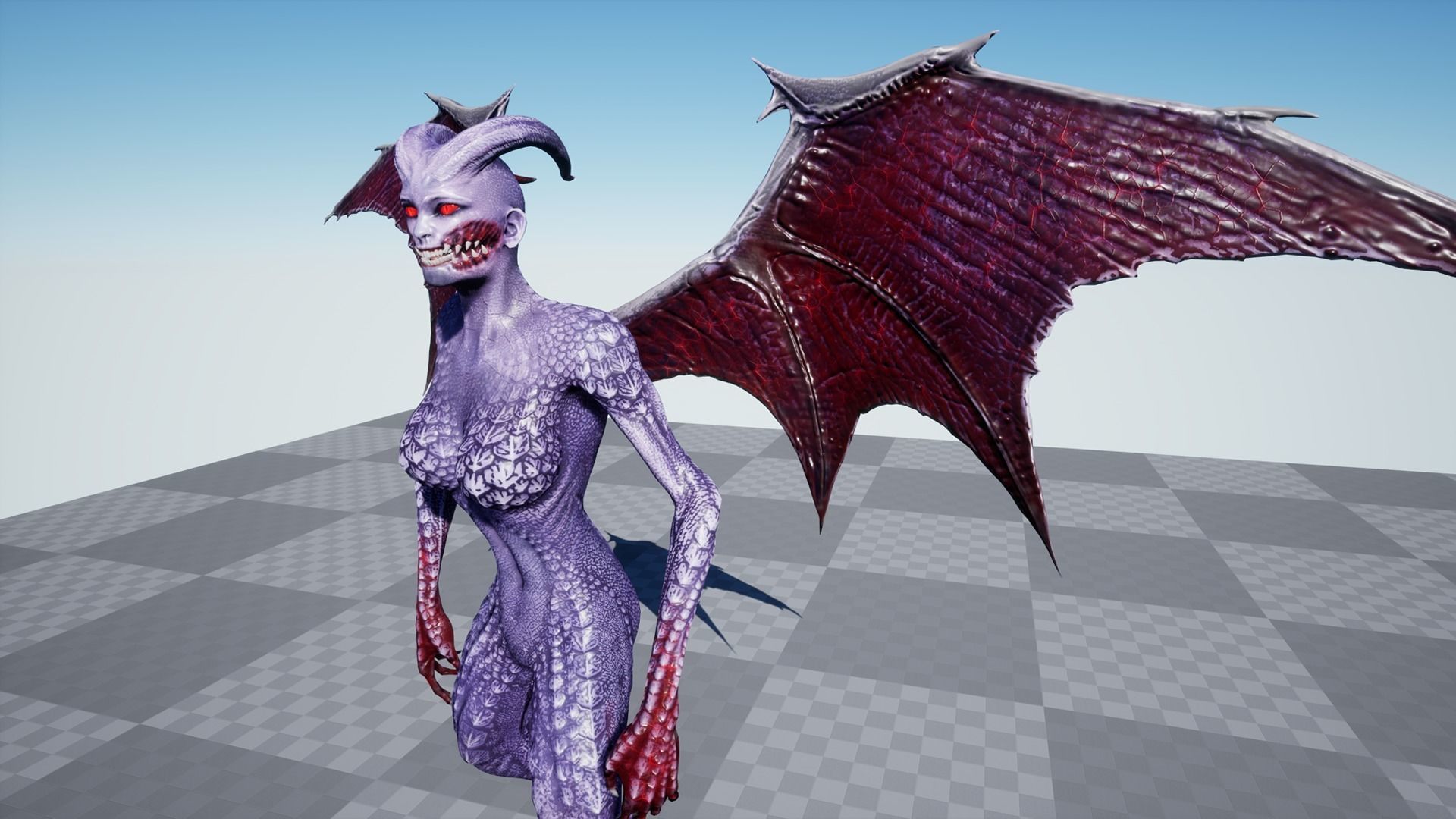 Dragon Devil Low-poly 3D model_4