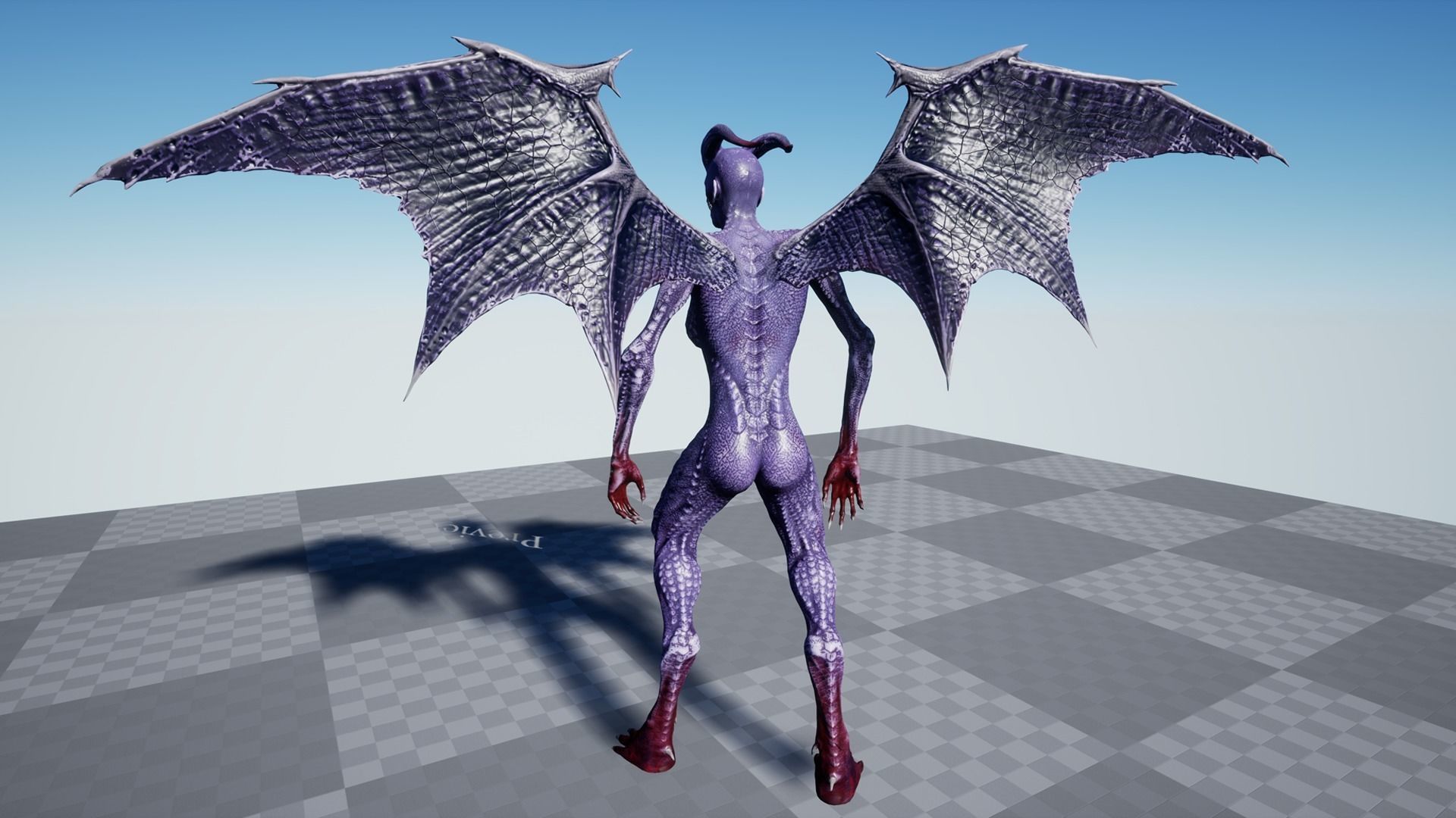 Dragon Devil Low-poly 3D model_6