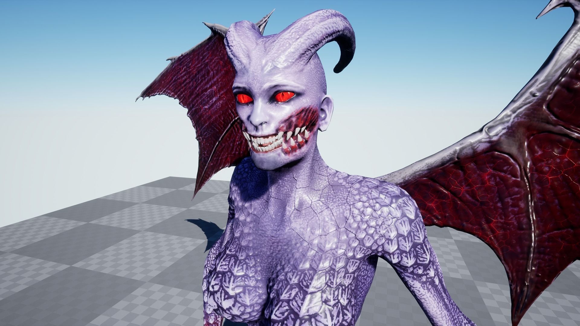 Dragon Devil Low-poly 3D model_5