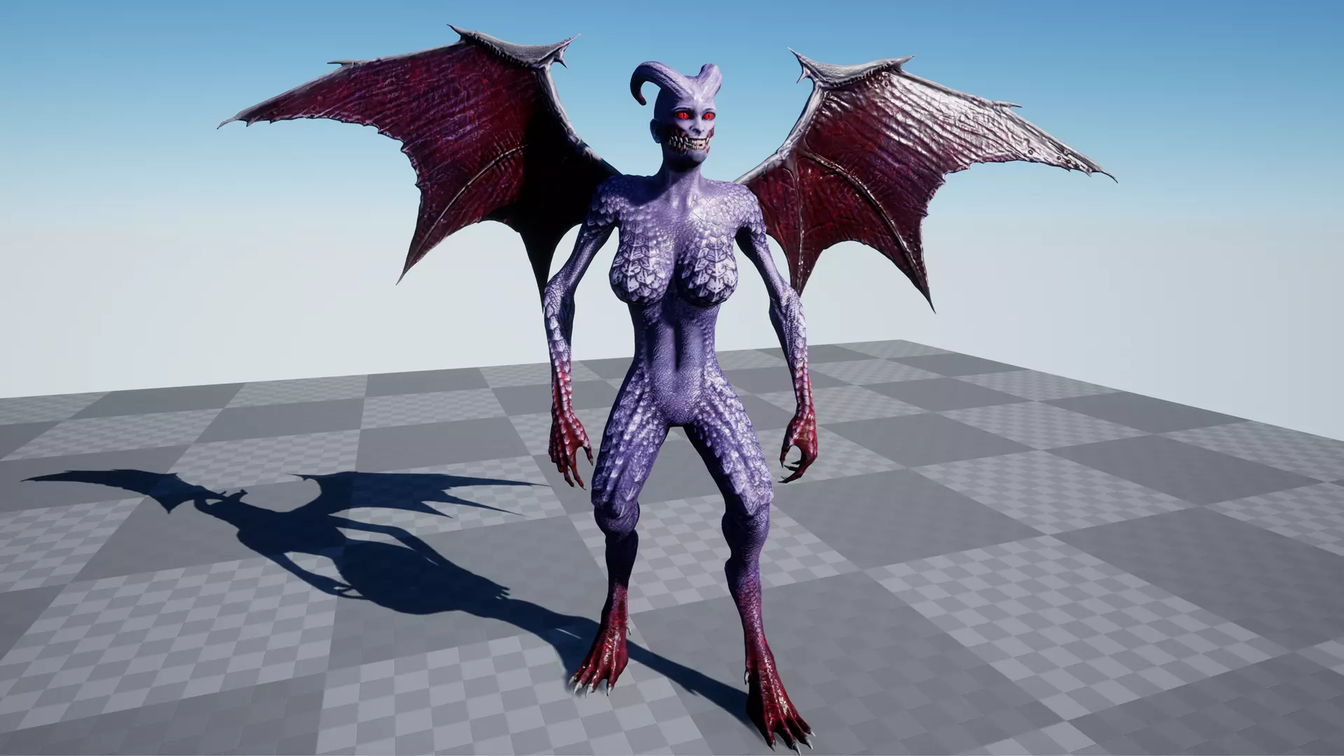 Dragon Devil Low-poly 3D model_0