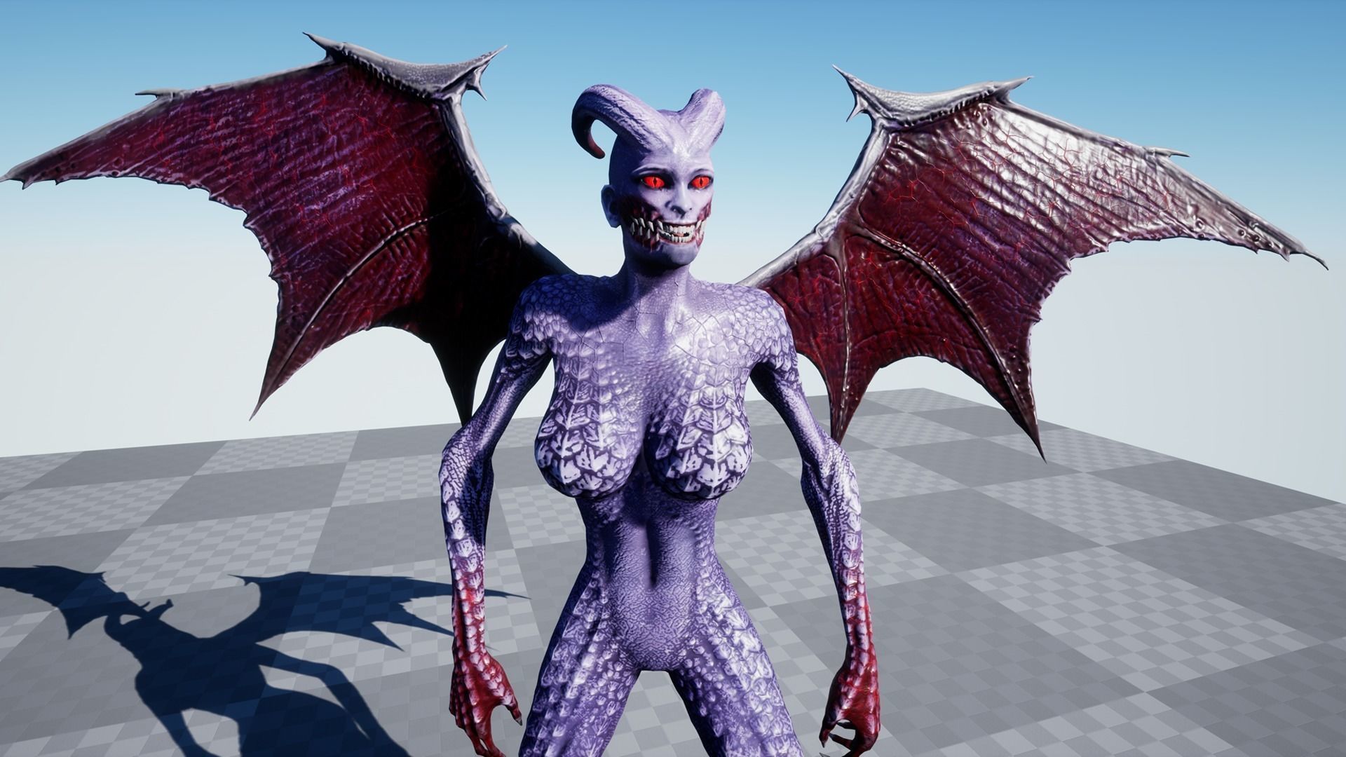 Dragon Devil Low-poly 3D model_3