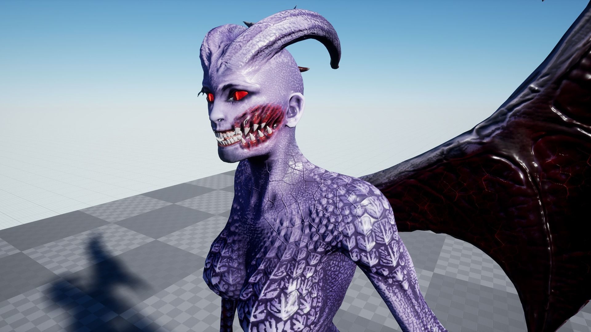 Dragon Devil Low-poly 3D model_8