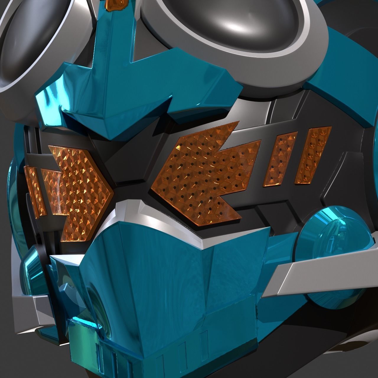 Kamen Rider Gotchard -  Steamhopper Form Helmet 3D print model_4