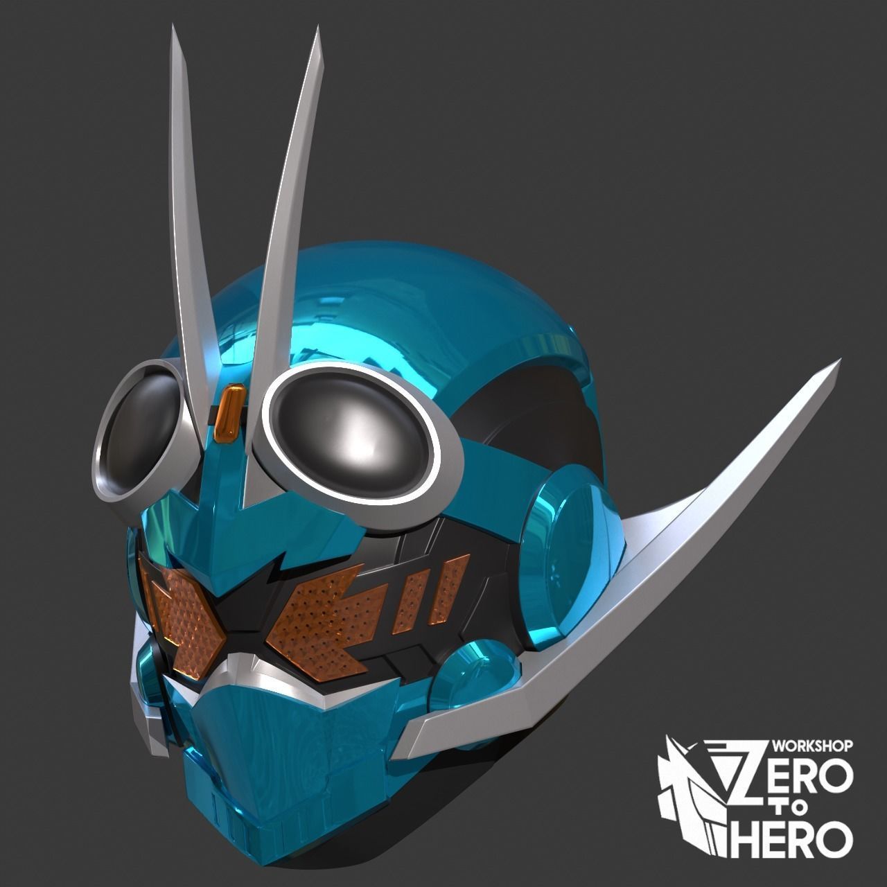 Kamen Rider Gotchard -  Steamhopper Form Helmet 3D print model_1