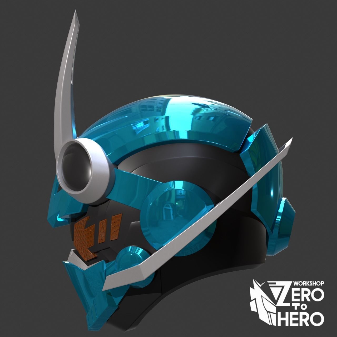 Kamen Rider Gotchard -  Steamhopper Form Helmet 3D print model_2