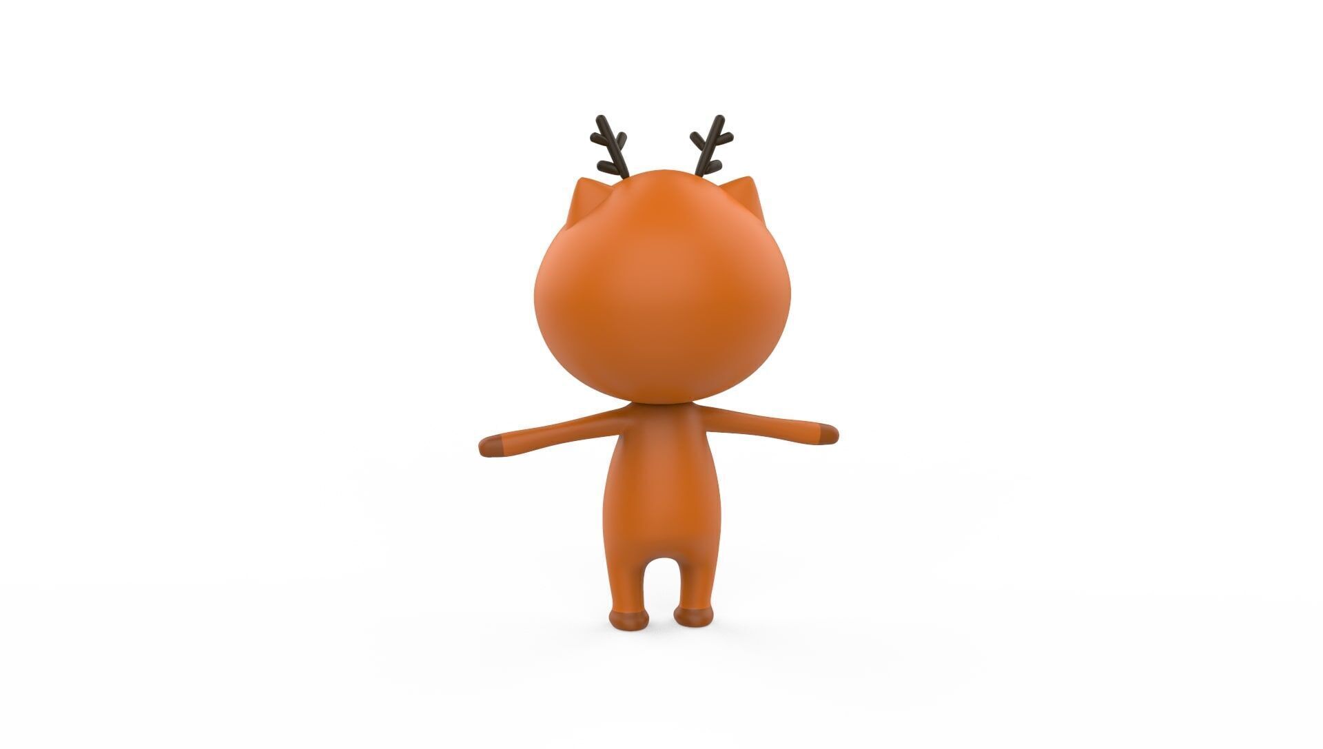 Stylized Character 001 Deer  Low-poly 3D model_7