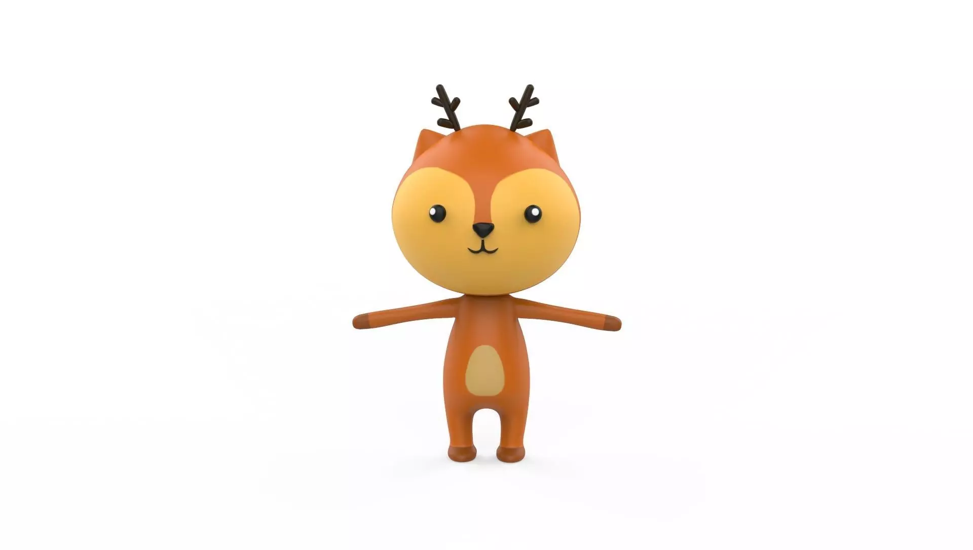 Stylized Character 001 Deer  Low-poly 3D model_0