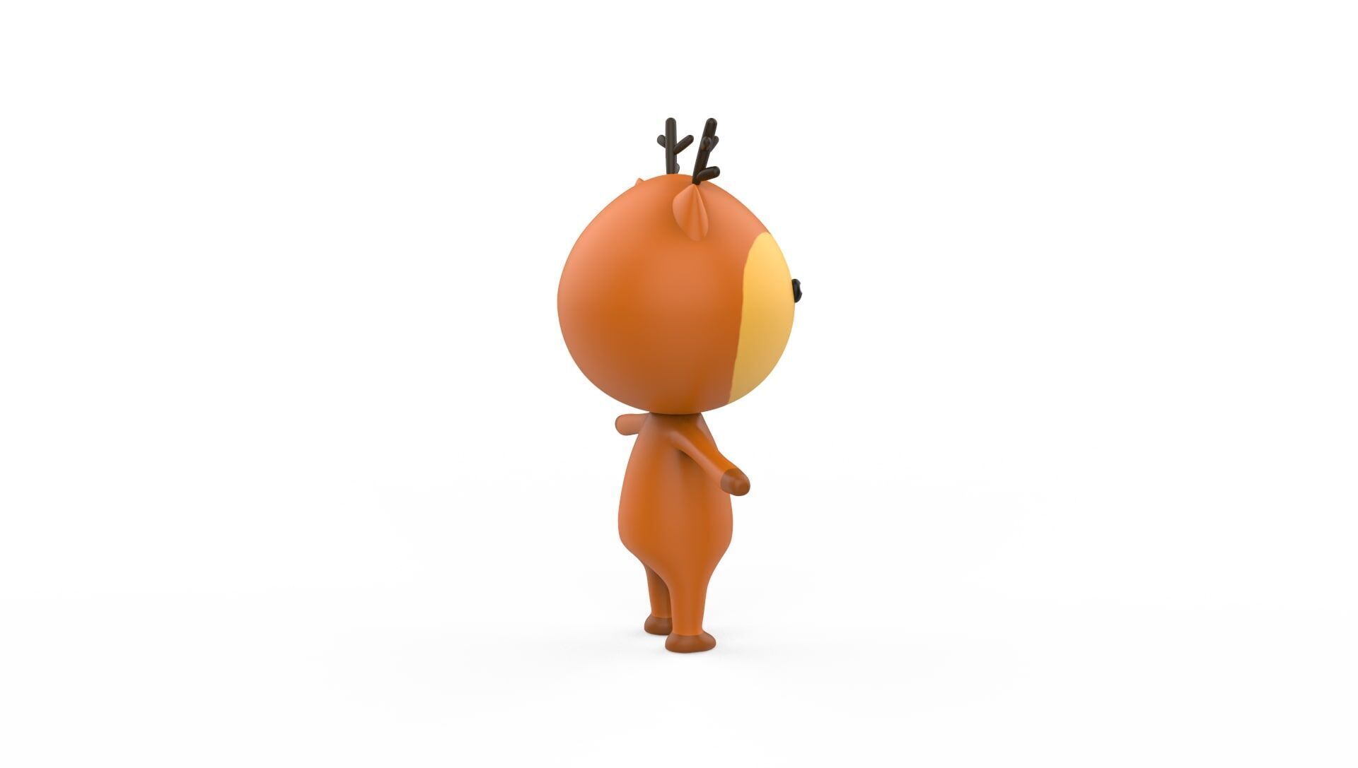 Stylized Character 001 Deer  Low-poly 3D model_11