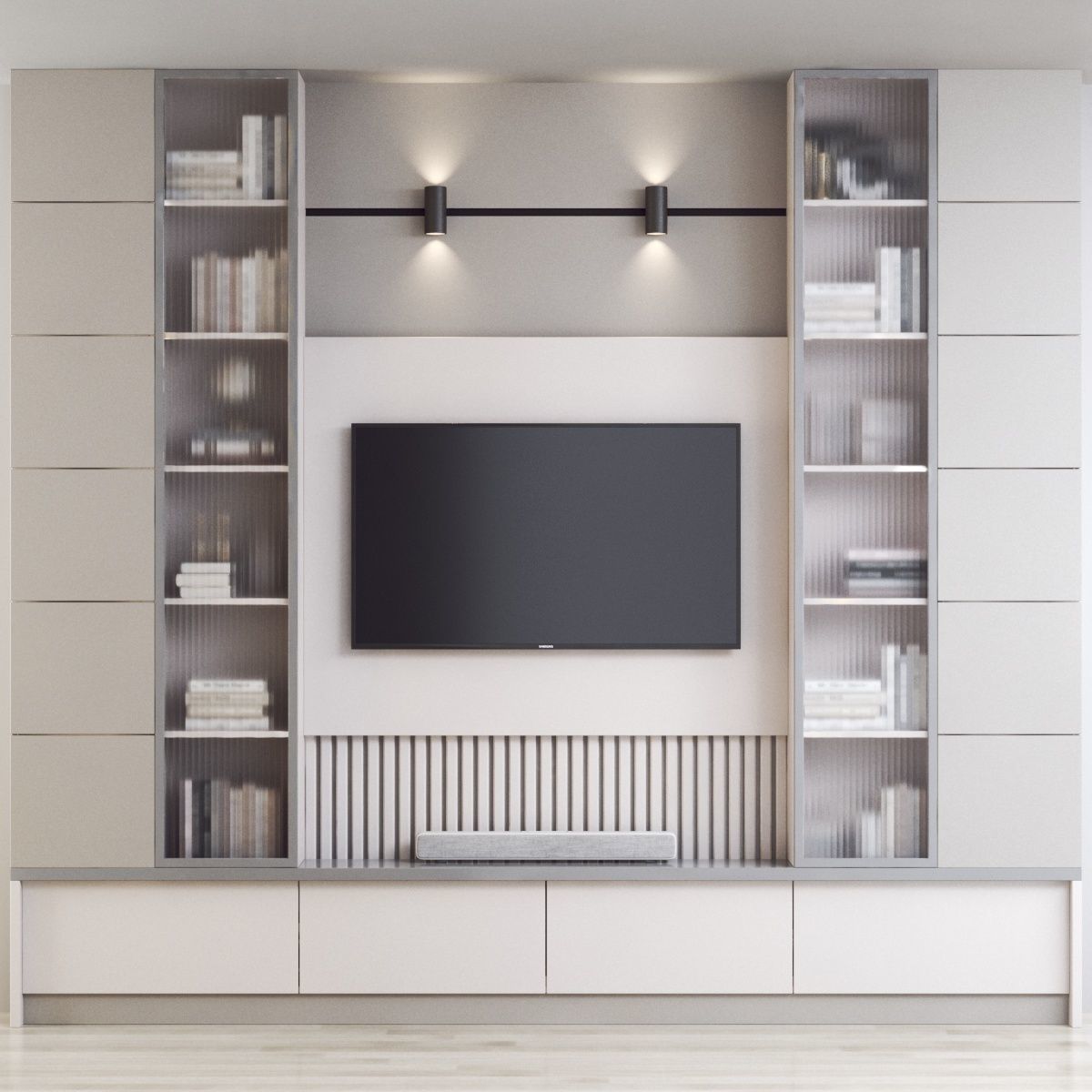 TV wall 5 3D model_3