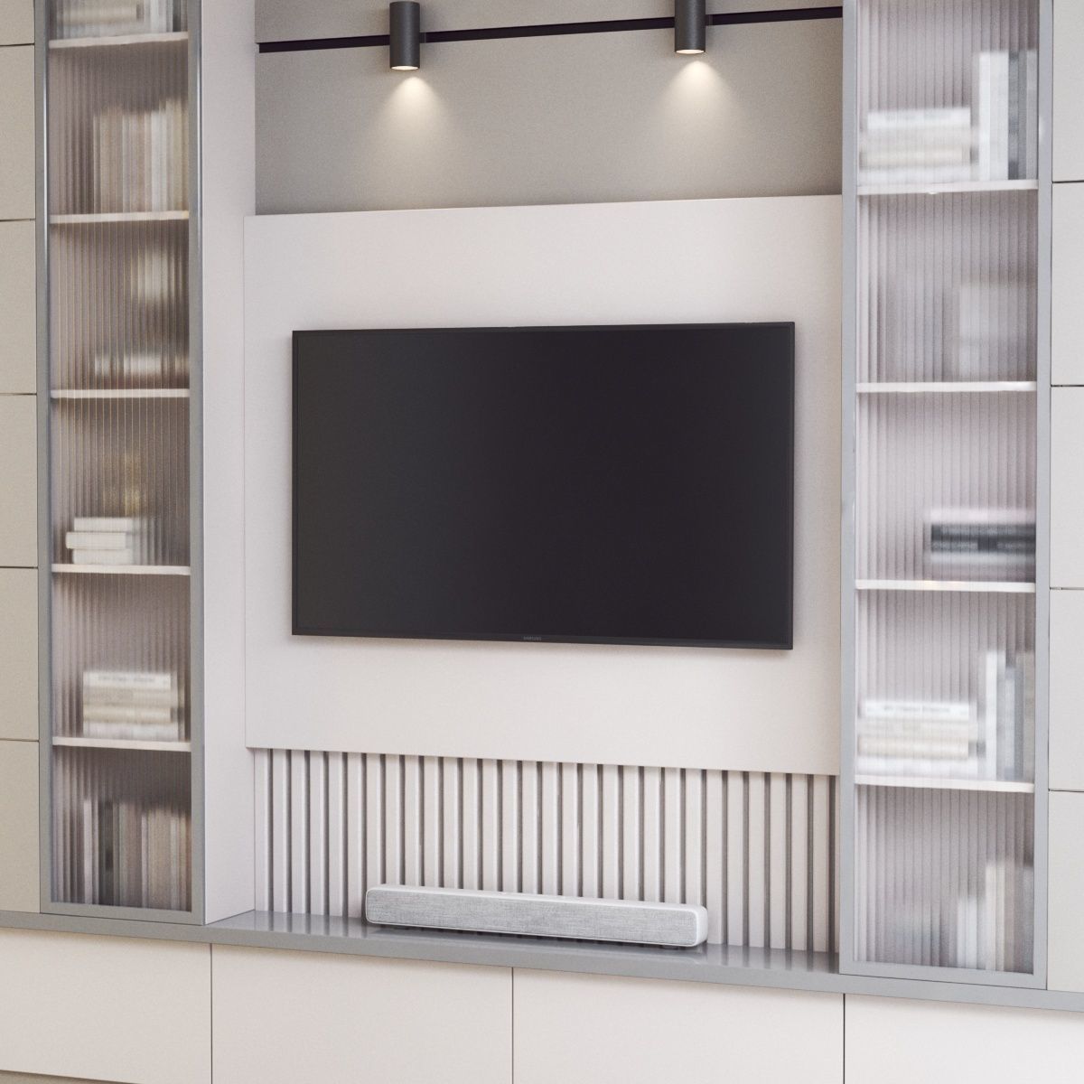 TV wall 5 3D model_5