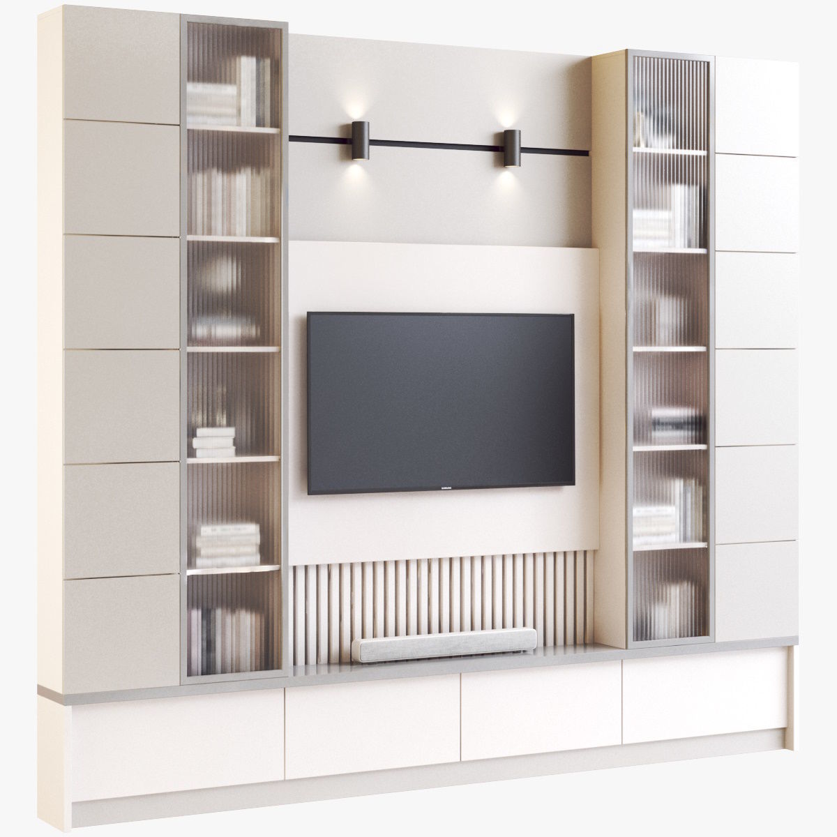 TV wall 5 3D model_6