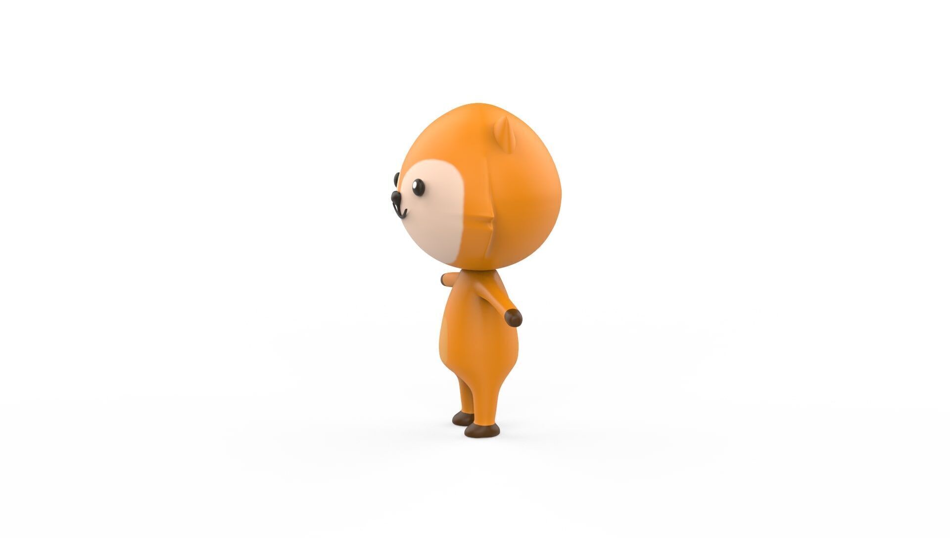 Stylized Character 001 Fox   Low-poly 3D model_4