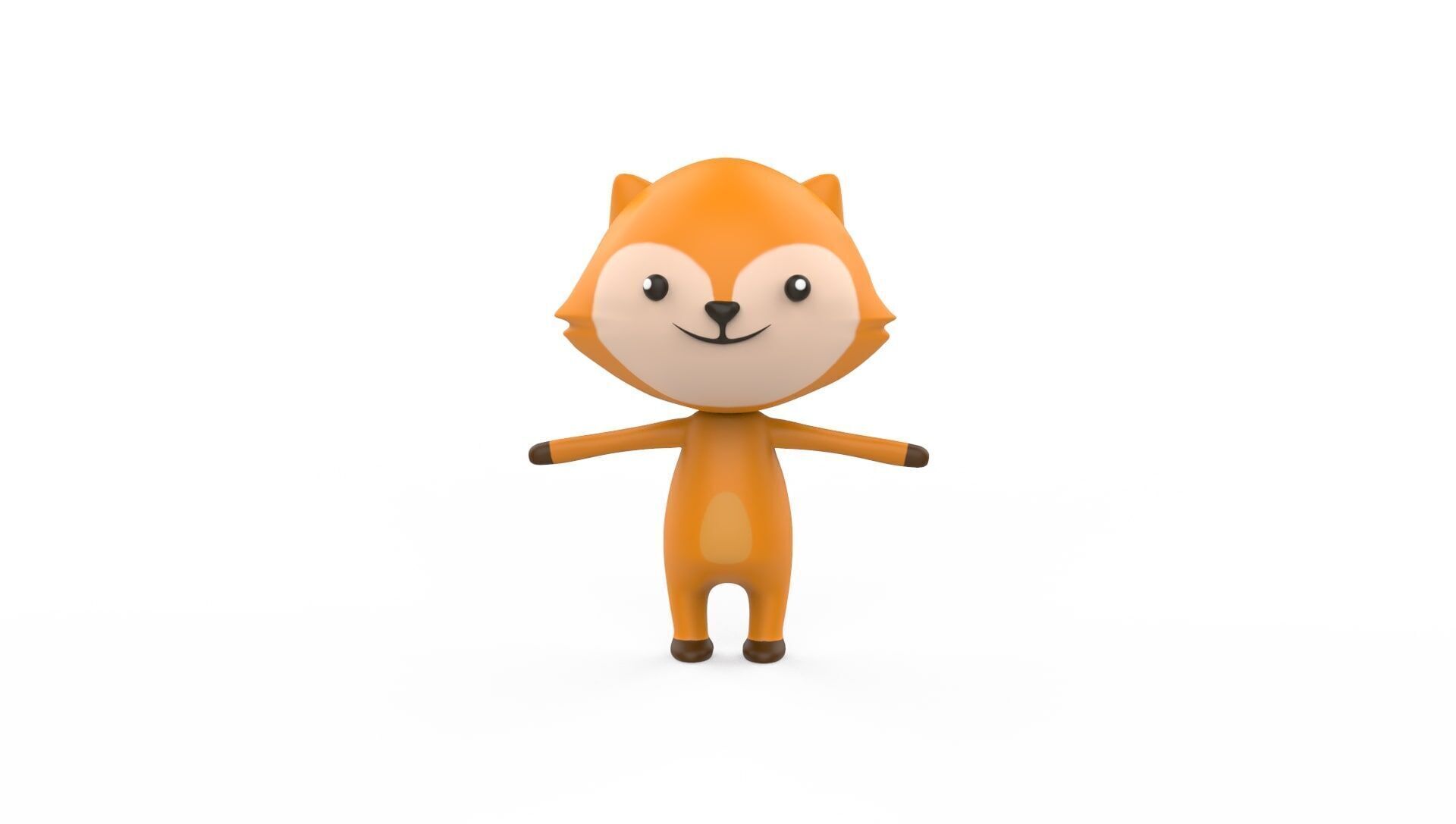 Stylized Character 001 Fox   Low-poly 3D model_17