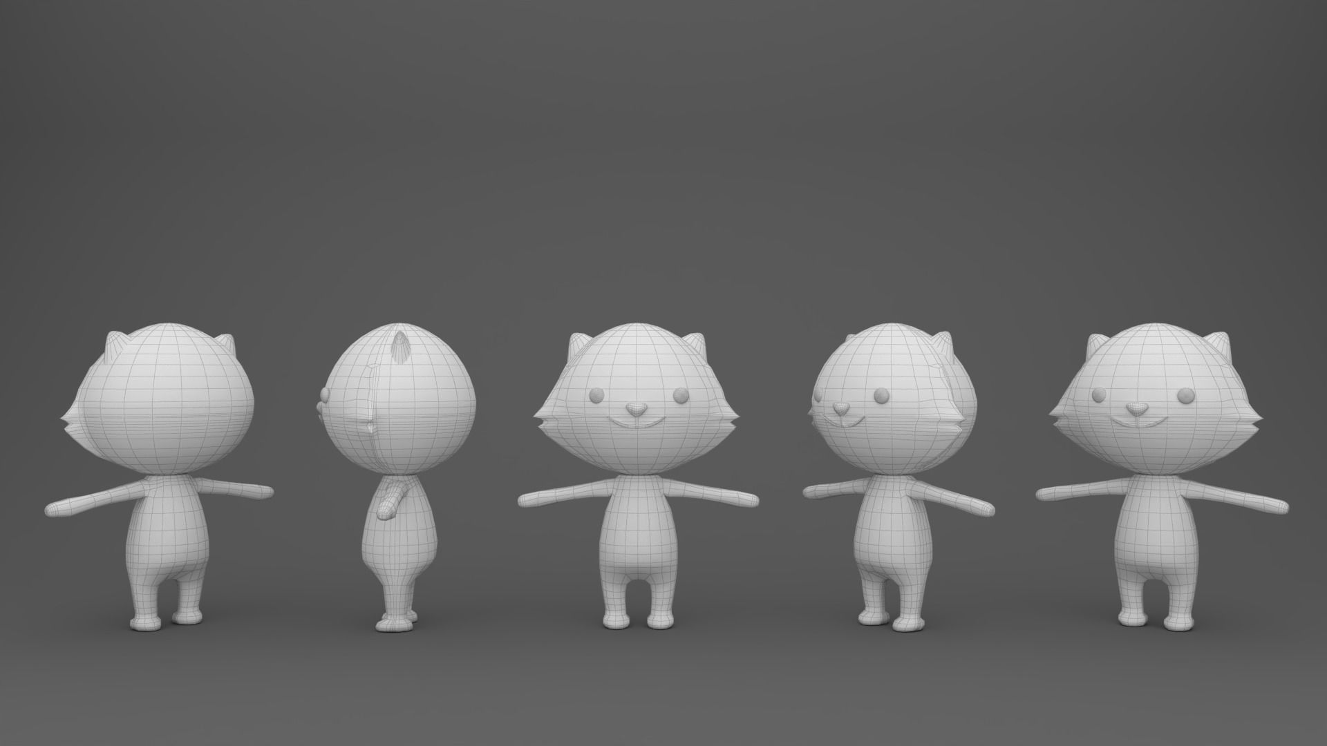 Stylized Character 001 Fox   Low-poly 3D model_9